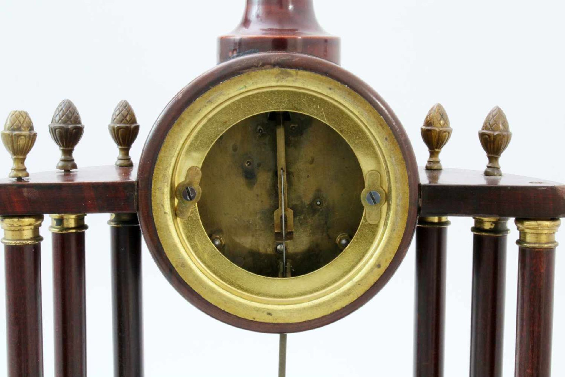Säulenuhr - Hamburg-Amerikanische Uhrenfabrik - um 1890 Pendeluhrwerk, Werk gemarkt mit den - Image 5 of 5
