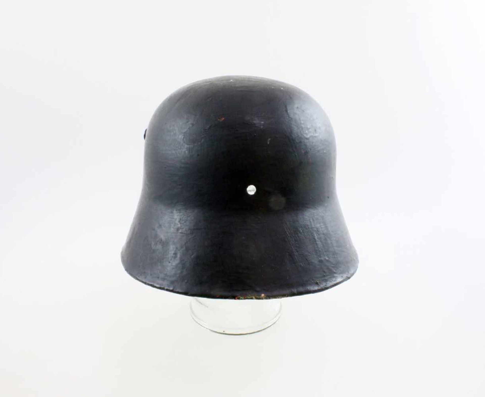 Deutsches Reich - Stahlhelm M1918 Helmkalotte ohne Innenausstattung, außen schwarz lackiert, innen - Bild 4 aus 6