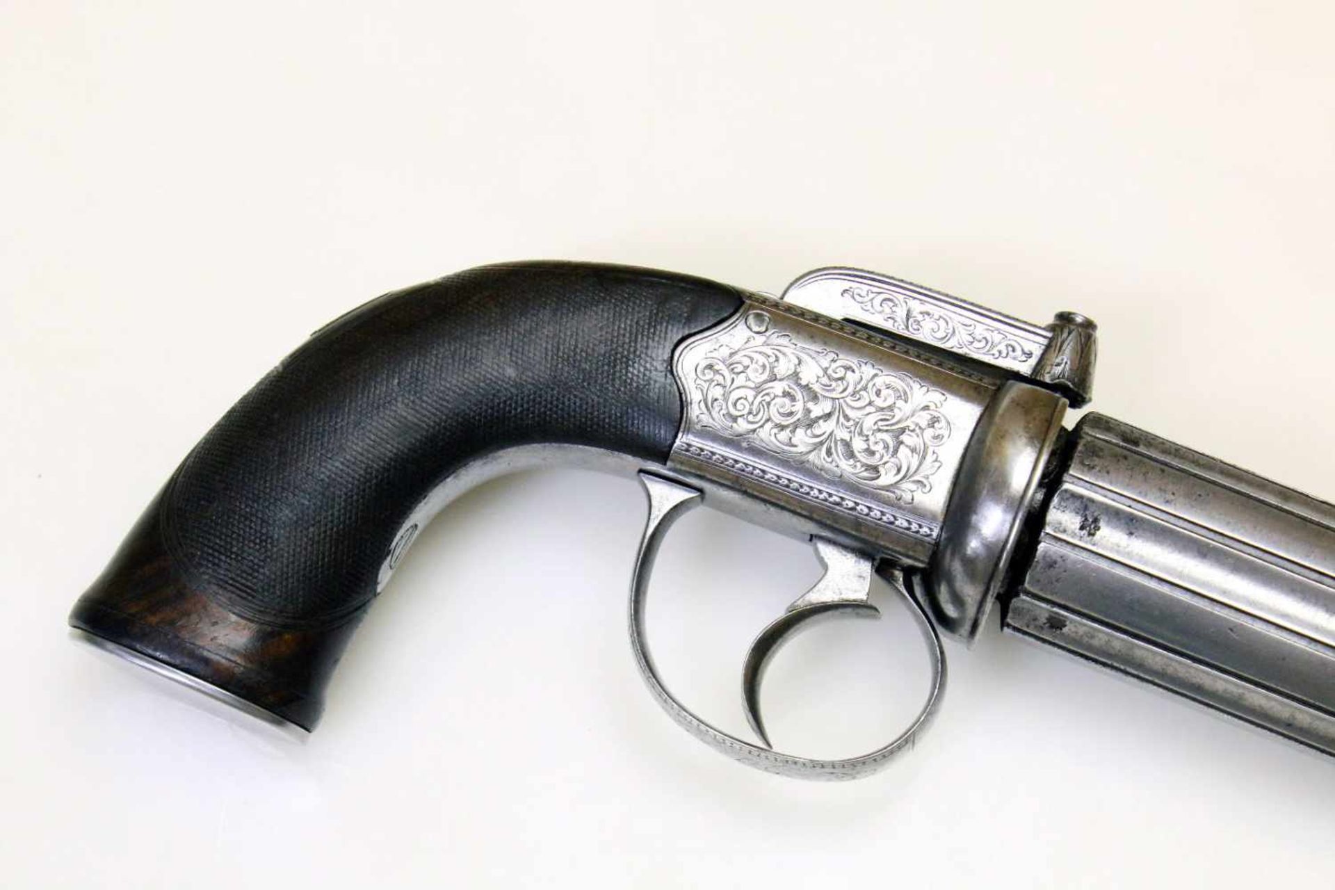 Bündelrevolver - G. Dearing um 1850 (England) Cal. 9mm Perk. (wohl .36), Zustand 1-2. 6- - Bild 3 aus 9