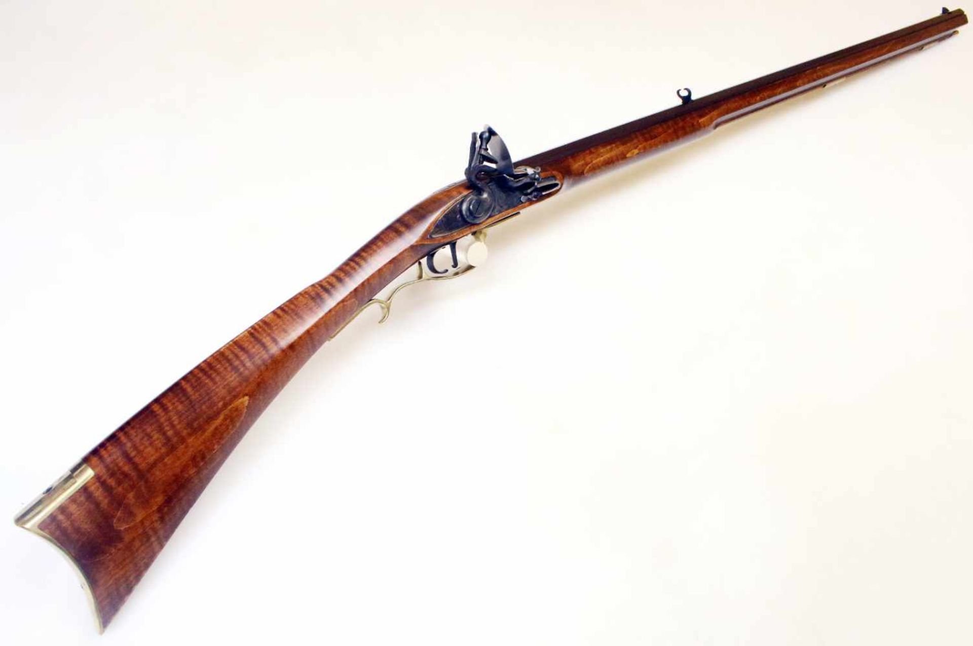 Steinschlossgewehr - Typ " Squirrel Rifle" von Pedersoli Bräunierter, gezogener Oktagonlauf im