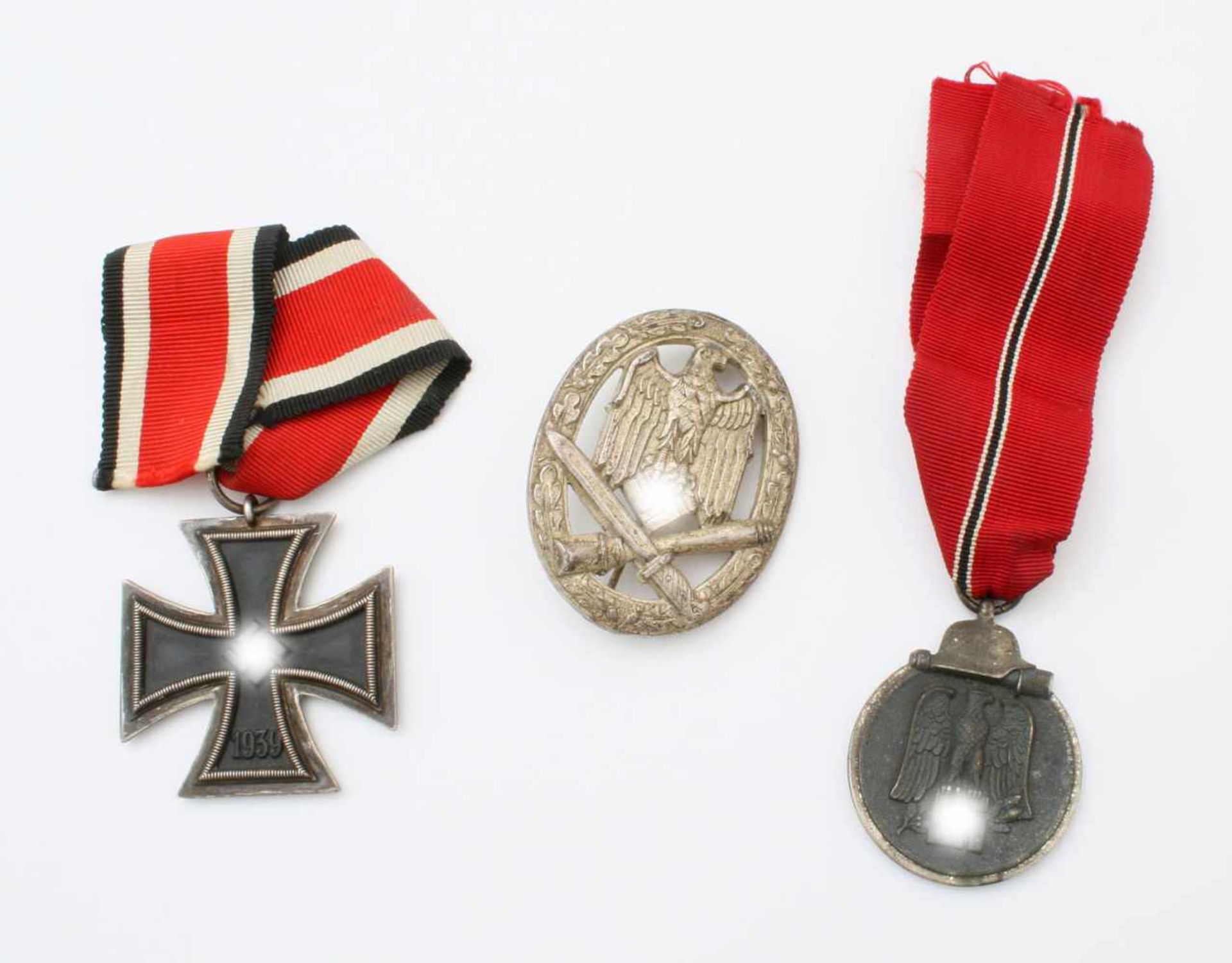 2. Weltkrieg - EK 2. Klasse 1939, Ostmedaille, Infanteriesturmabzeichen Infanterie Sturmabz. in