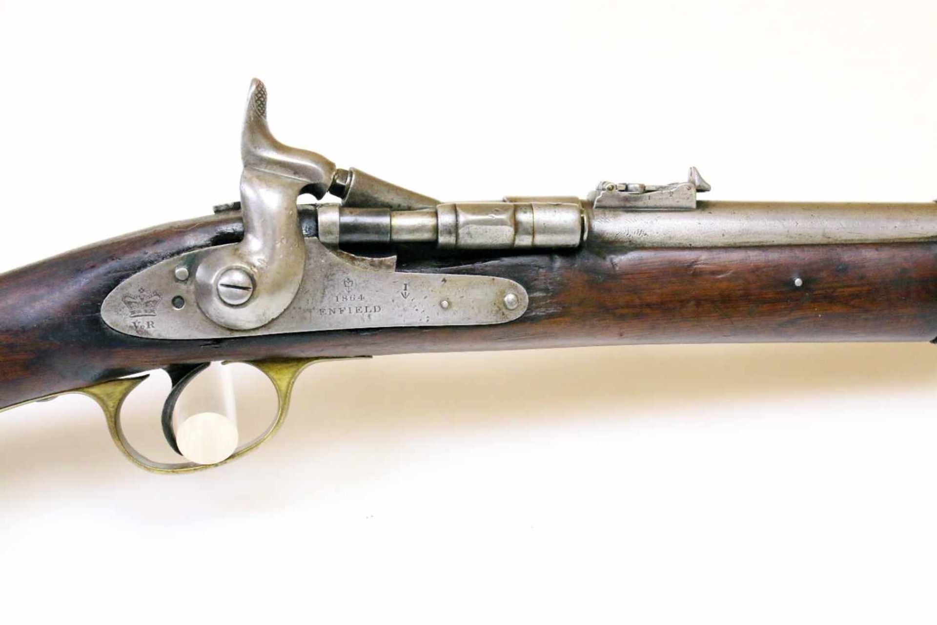 Karabiner System Snider Enfield 1864 Gezogener Lauf im Cal. .577, linksseitig Abnahmen am - Bild 2 aus 13