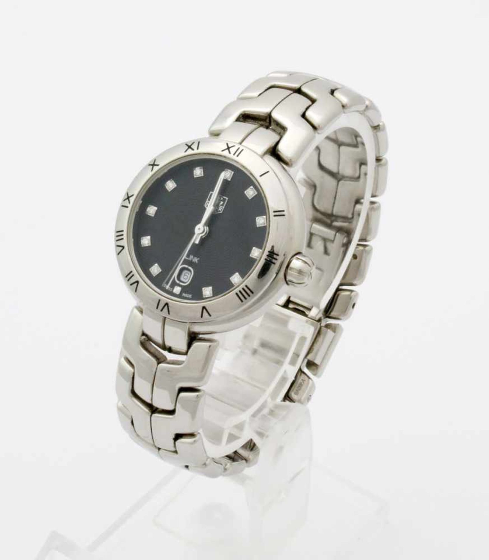 Armbanduhr TAG HEUER Link Ladies mit Brillanten Quarzwerk, Edelstahlgehäuse, Ø 29 mm, schwarzes - Image 5 of 7