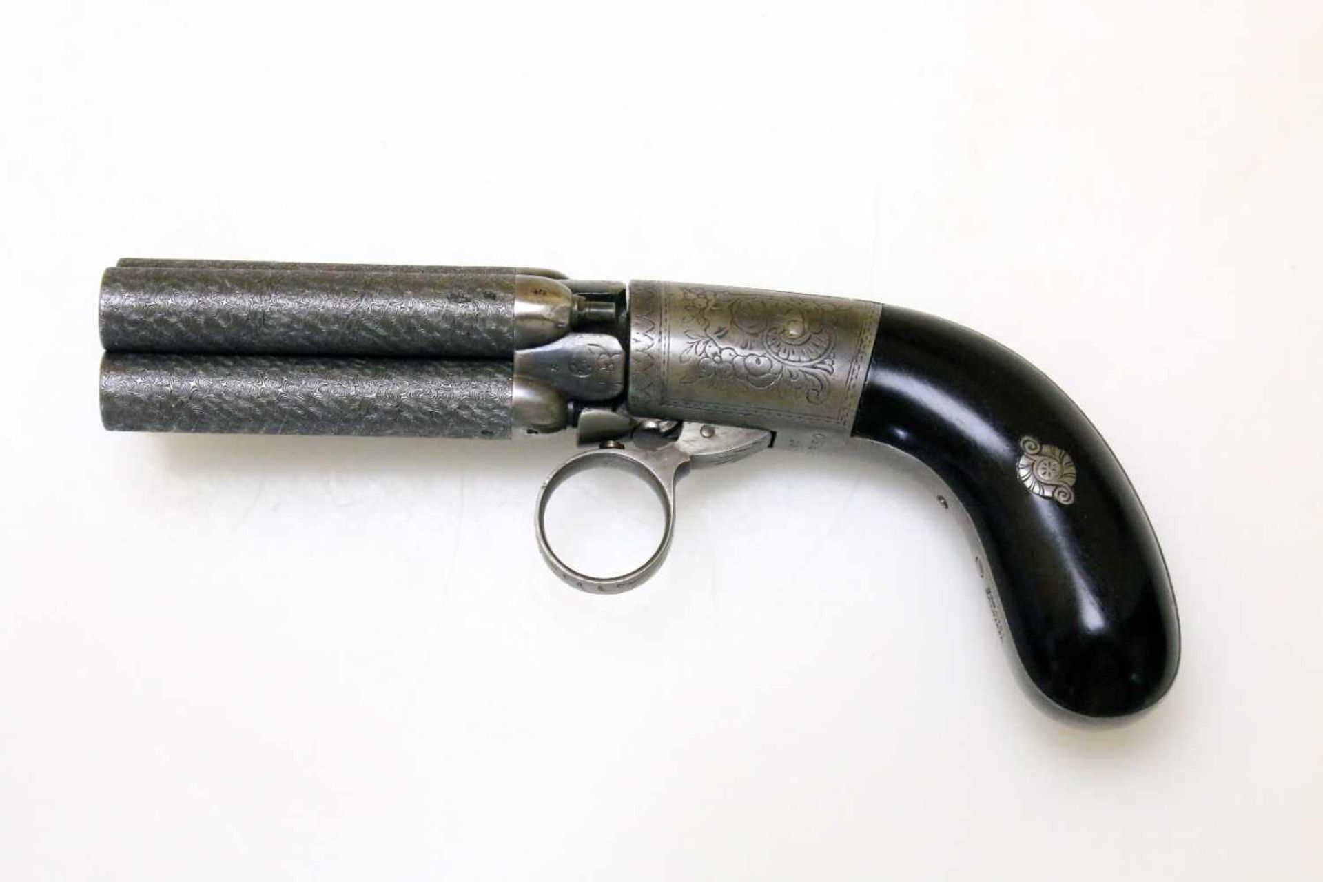 Bündelrevolver - Mariette, Liège um 1855 Cal. 9mm Perk. (wohl .36), Zustand 1. 4-schüssiges, - Bild 3 aus 8