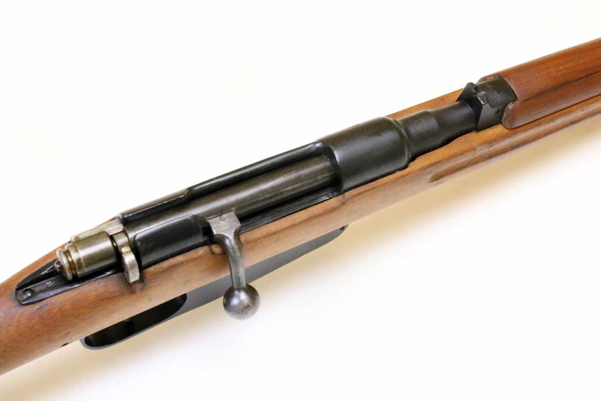 Karabiner Carcano M1938 Cal. 7,35mm carc., Lauf blank, Nr. Y871. Waffe gefertigt 1939 in Terni. - Bild 3 aus 12