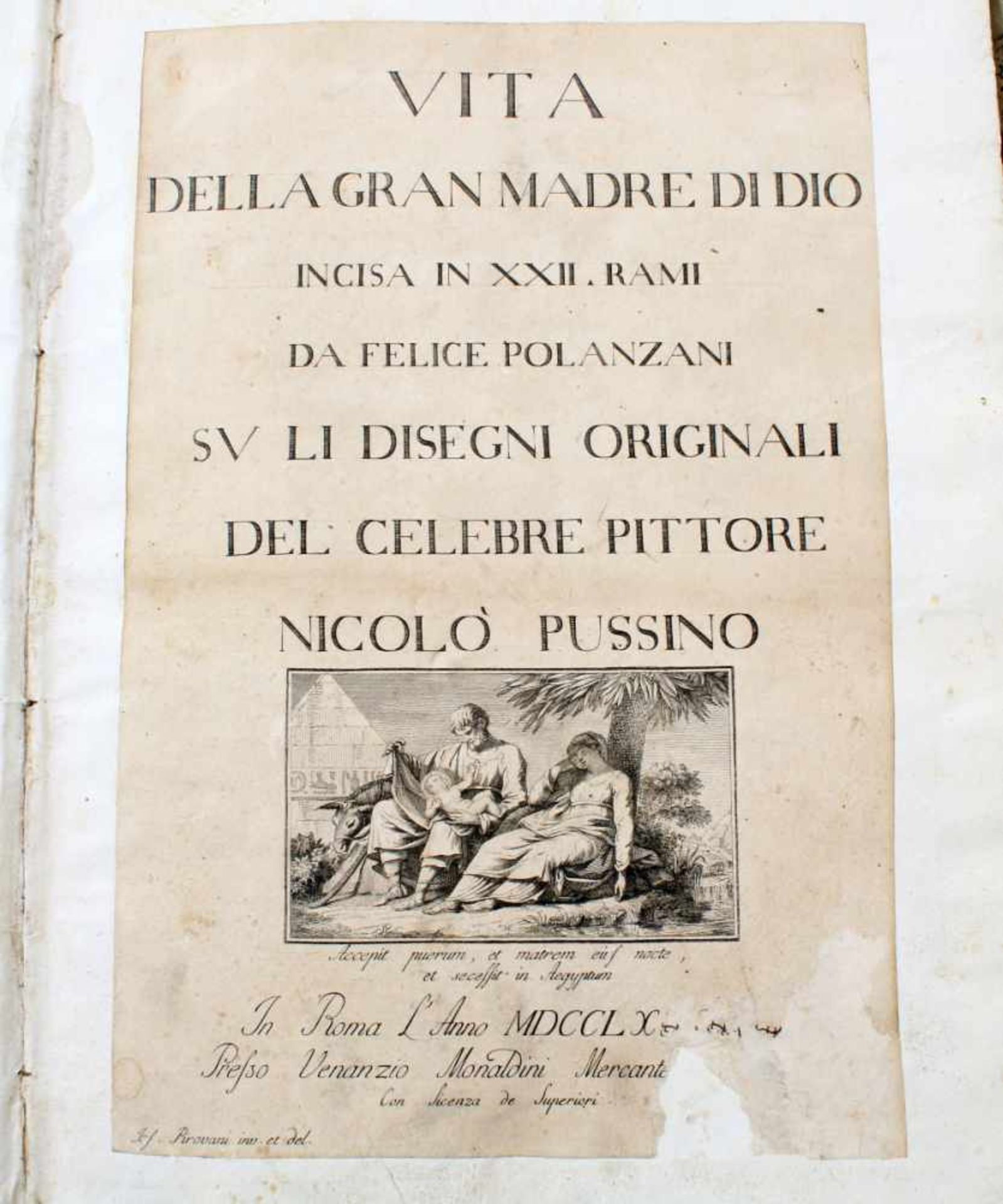 "Vita della gran machre di dio incisa in XXII. rami" - Nicolo Pussino (1594 - 1665) / Francesco - Bild 2 aus 25