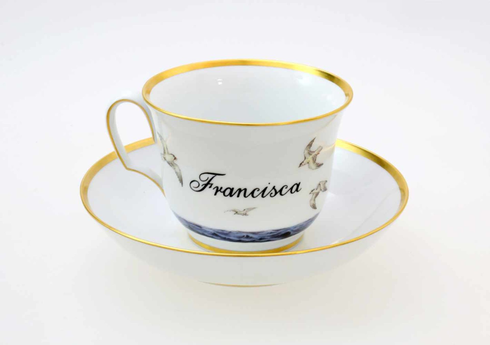 Meissen Captains Cup "Francisca" - Limited Edition Polychrome Malerei, Darstellung des