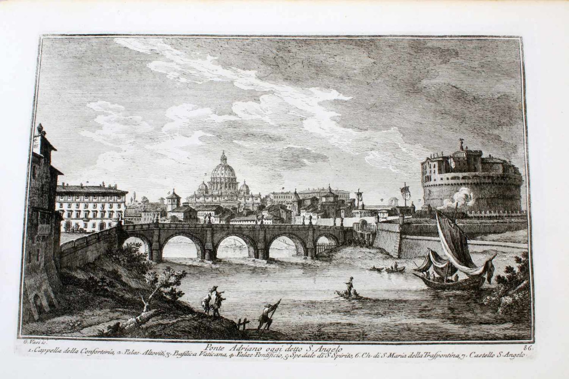 Roma - 64 Originalradierungen Ansichten von Rom - Giuseppe Vasi (1710 - 1782) Die Radierungen sind - Bild 56 aus 69