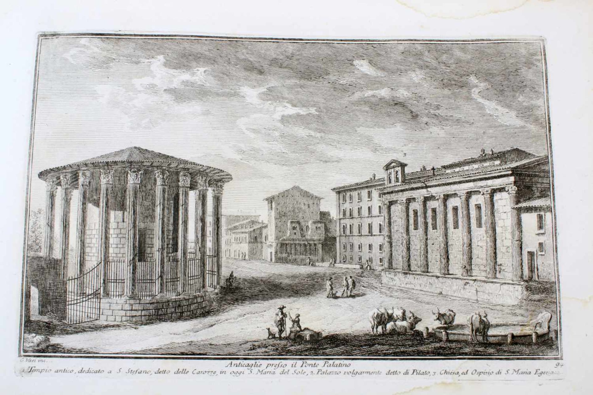 Roma - 64 Originalradierungen Ansichten von Rom - Giuseppe Vasi (1710 - 1782) Die Radierungen sind - Image 49 of 69