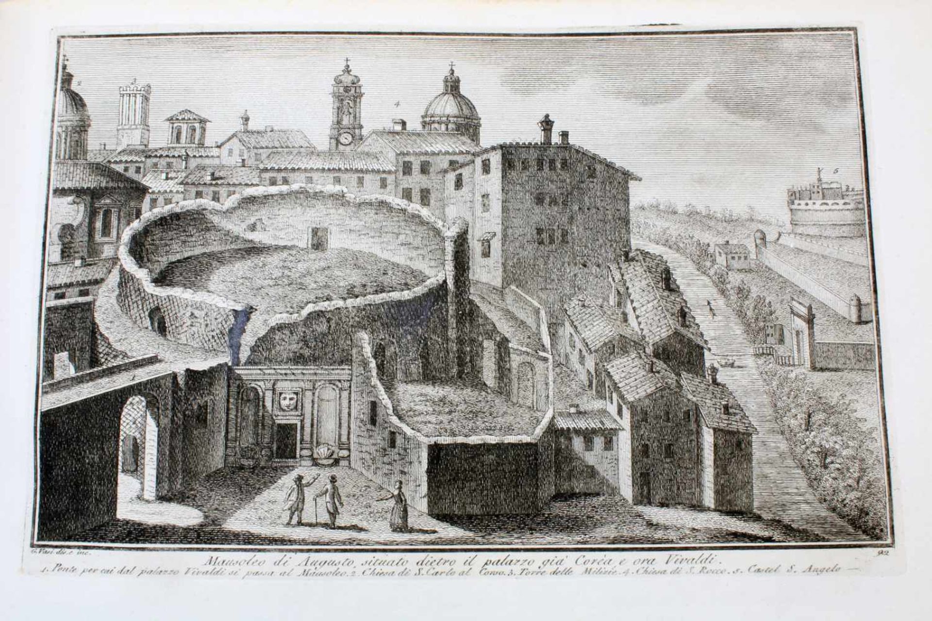 Roma - 64 Originalradierungen Ansichten von Rom - Giuseppe Vasi (1710 - 1782) Die Radierungen sind - Image 27 of 69