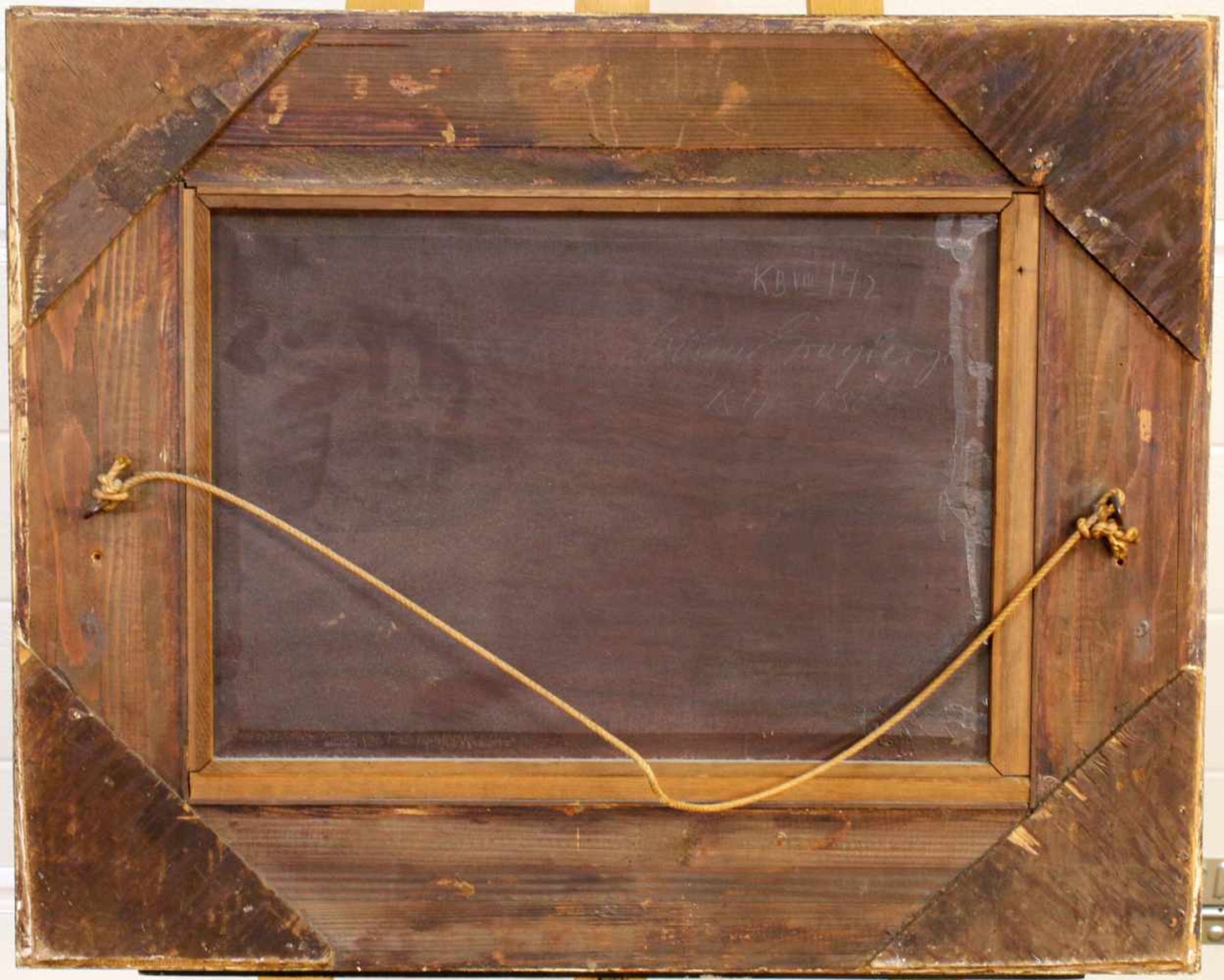 "Stürmische Hafenausfahrt" - Willem Gruyter jr. (1817-1880) Öl auf Holz, mehrere Fischkutter bei der - Image 3 of 4