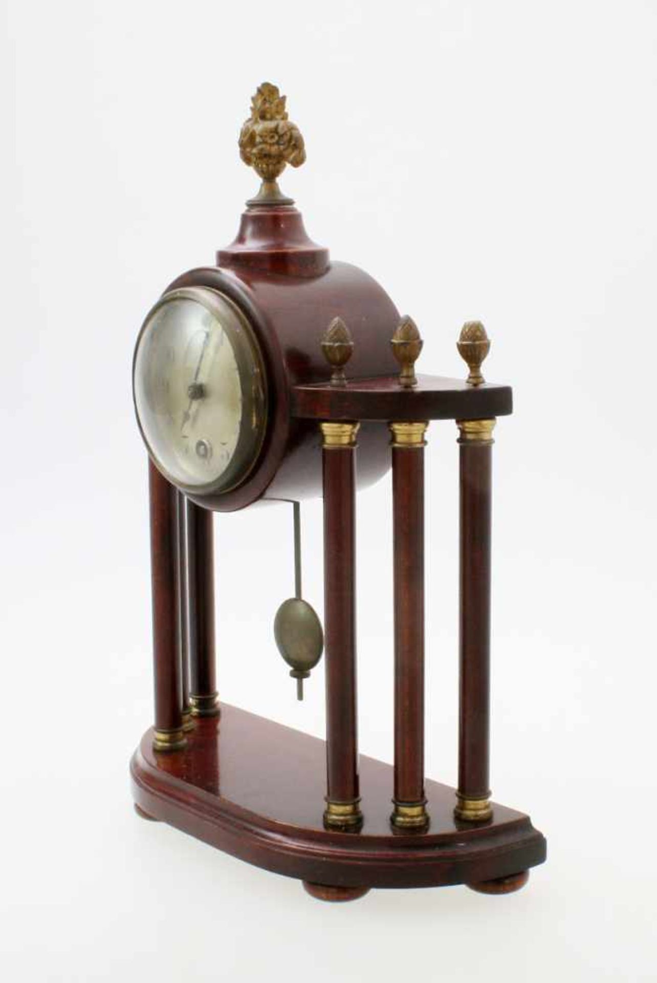 Säulenuhr - Hamburg-Amerikanische Uhrenfabrik - um 1890 Pendeluhrwerk, Werk gemarkt mit den - Bild 2 aus 5