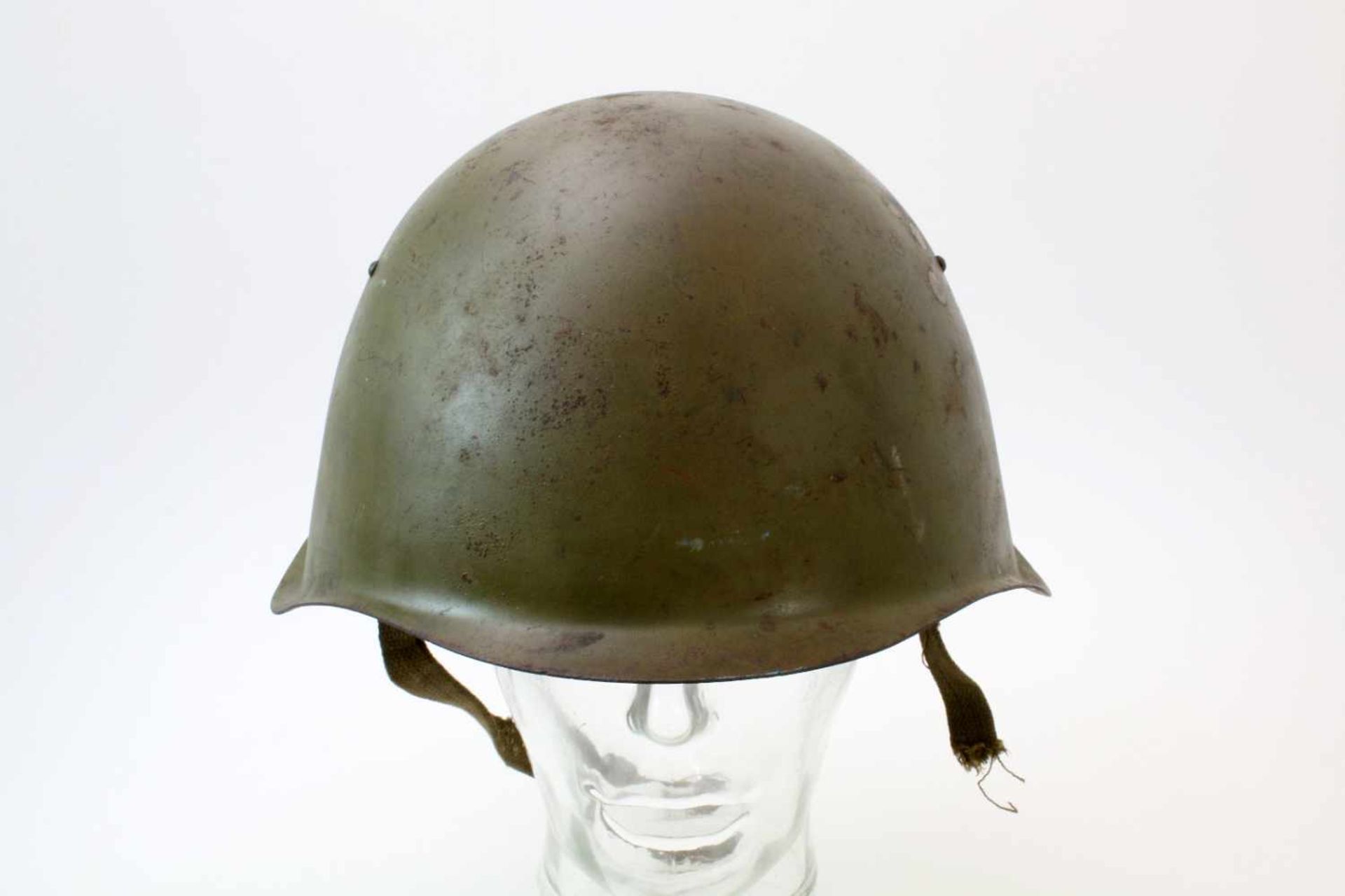 UdSSR / 2. Weltkrieg - Stahlhelm M1940 Grün lackierte Kalotte, Glocke innen gestempelt u.a. " - Bild 4 aus 5