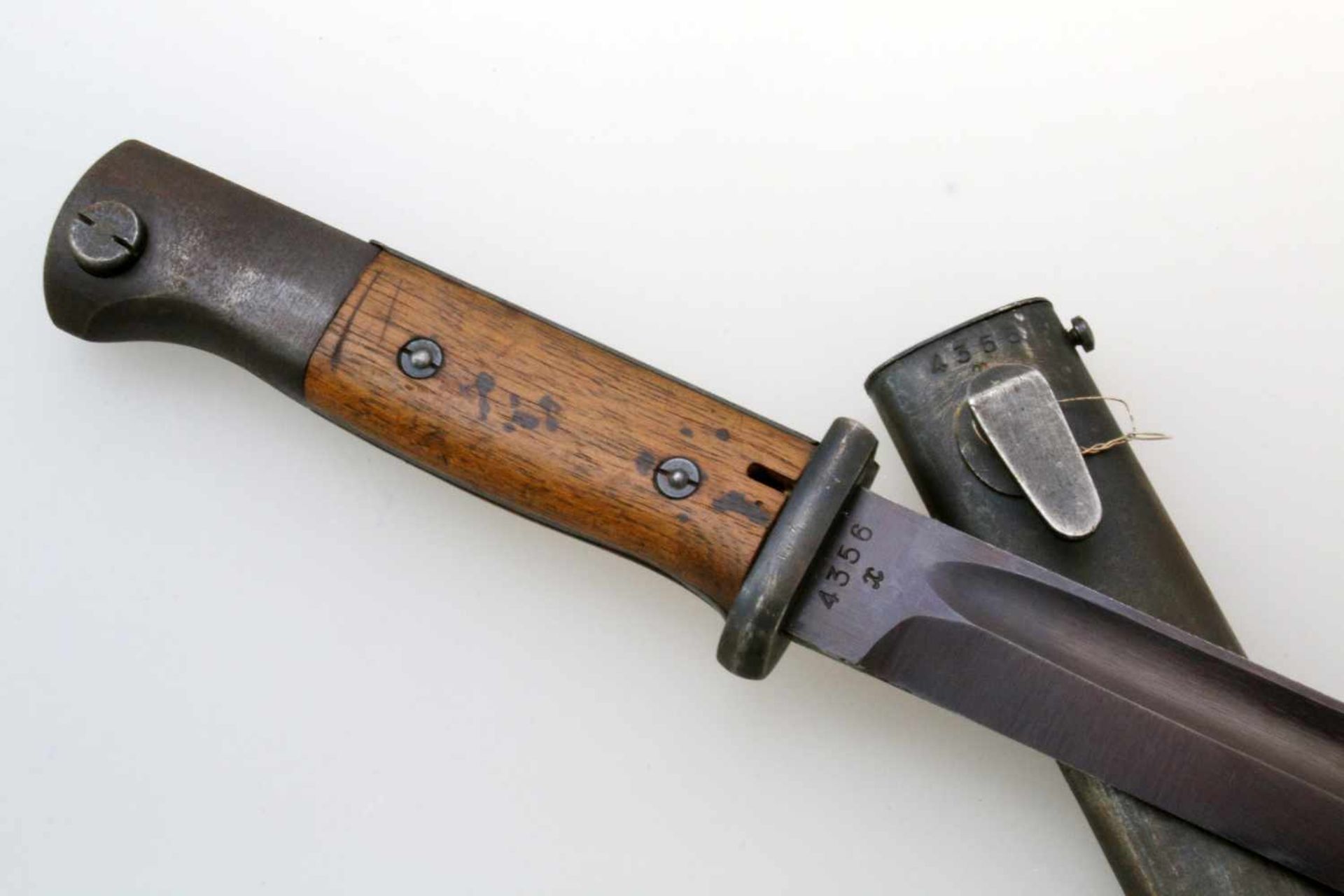 3. Reich - Seitengewehr M1884/98 3. Modell Gekehlte Rückenklinge, Herst. 42 asw (Fa. E. + F. Hörster - Bild 4 aus 4