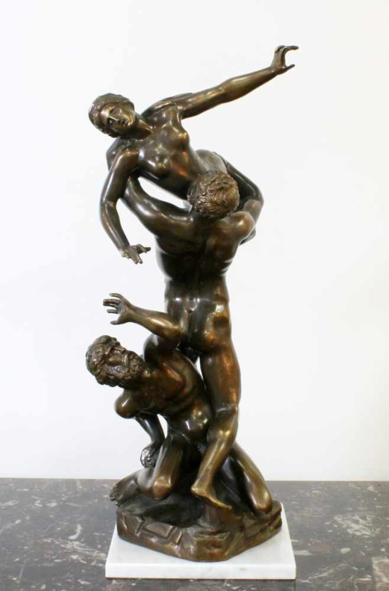 Bronzeskulptur "Raub einer Sabinerin" nach Antonio Susini (1578 - 1624, Italien) Die Skulptur aus