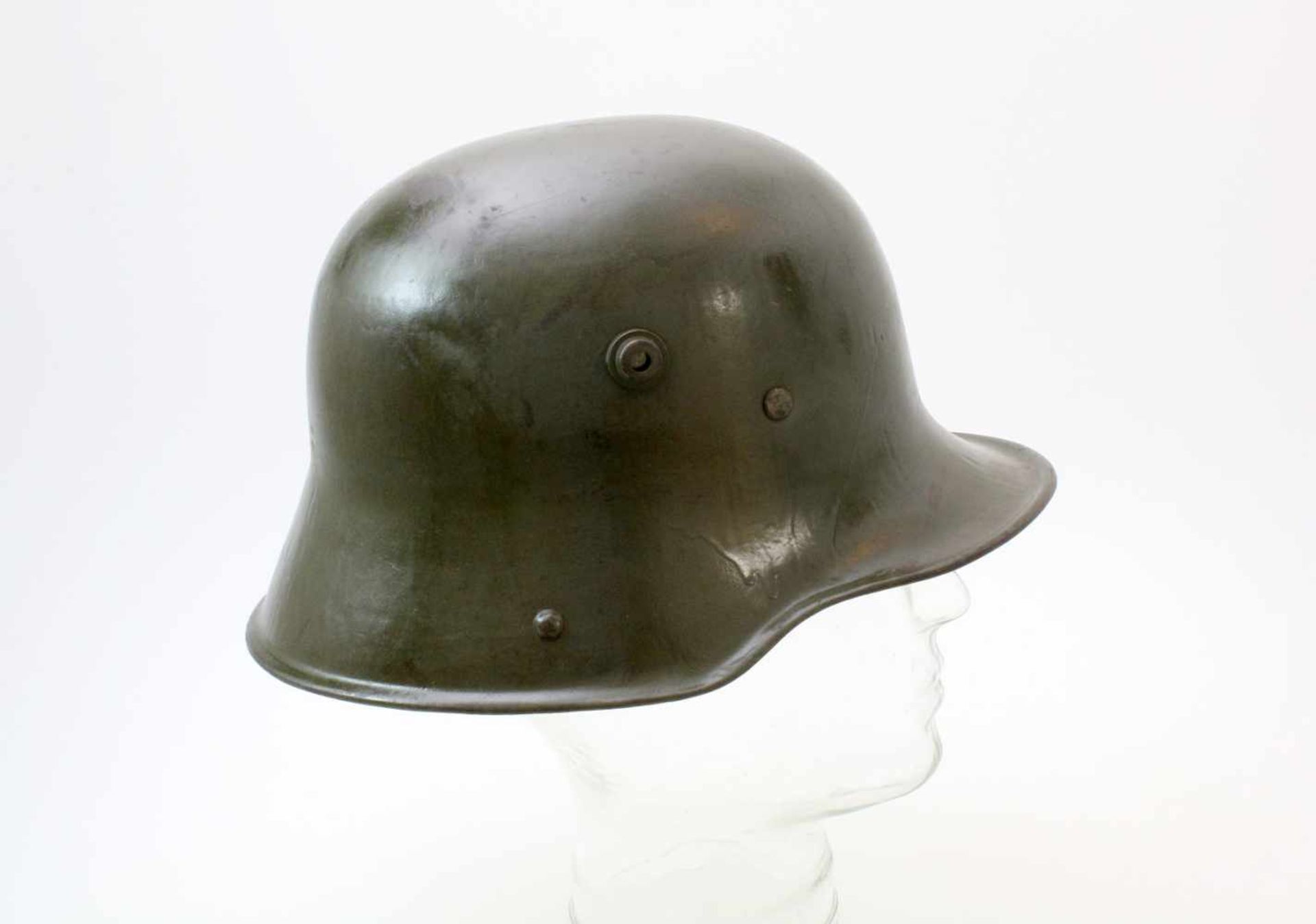 Deutsches Reich / 1. Weltkrieg - Stahlhelm M16 Neben linkem Knopf 91 gest. "B.F.62" (F.C. Bellinger, - Bild 2 aus 5