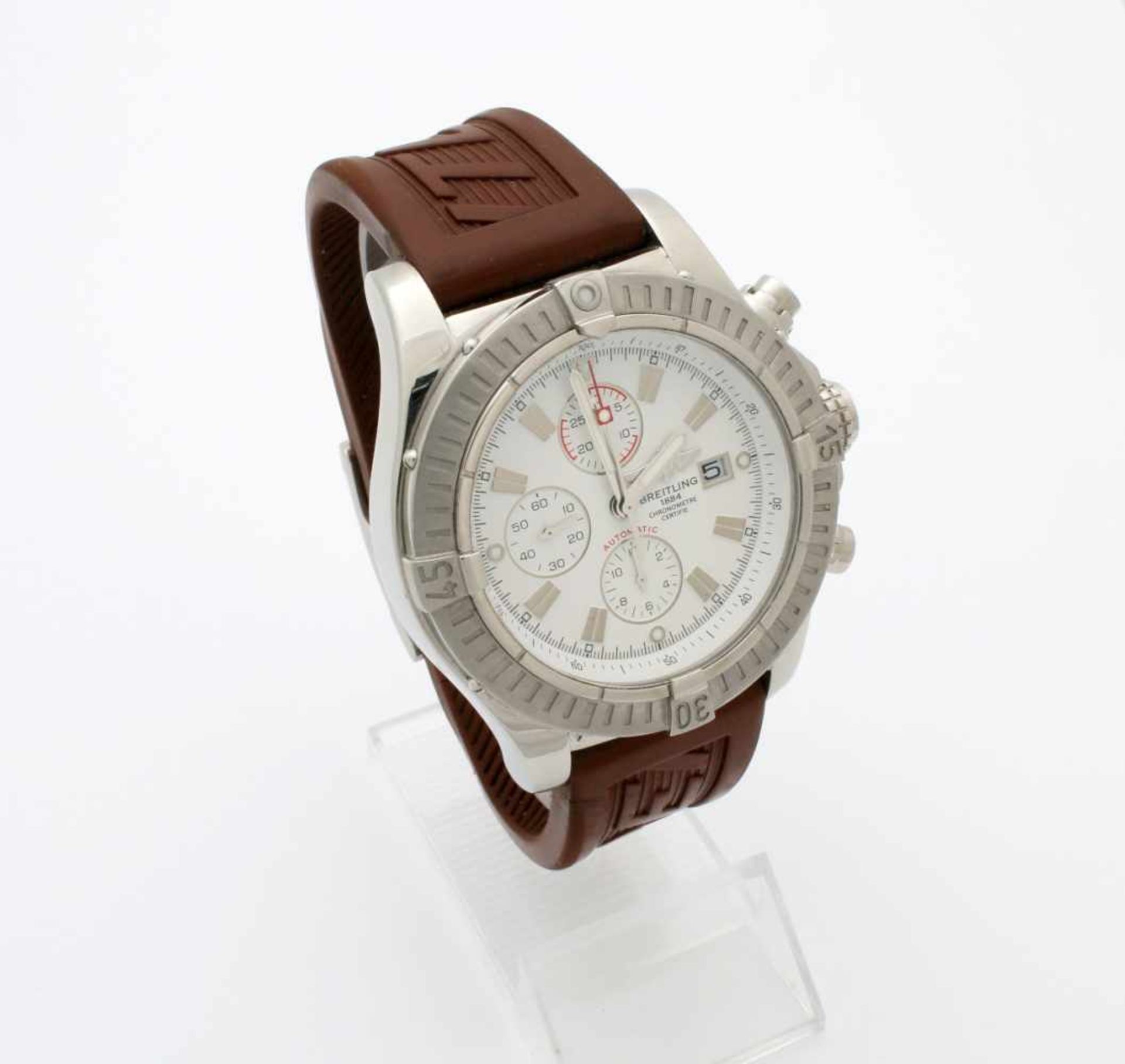 Armbanduhr Breitling Super Avenger Chronograph Automatikwerk, Edelstahlgehäuse, Ø 54 mm inkl. Krone, - Bild 3 aus 8