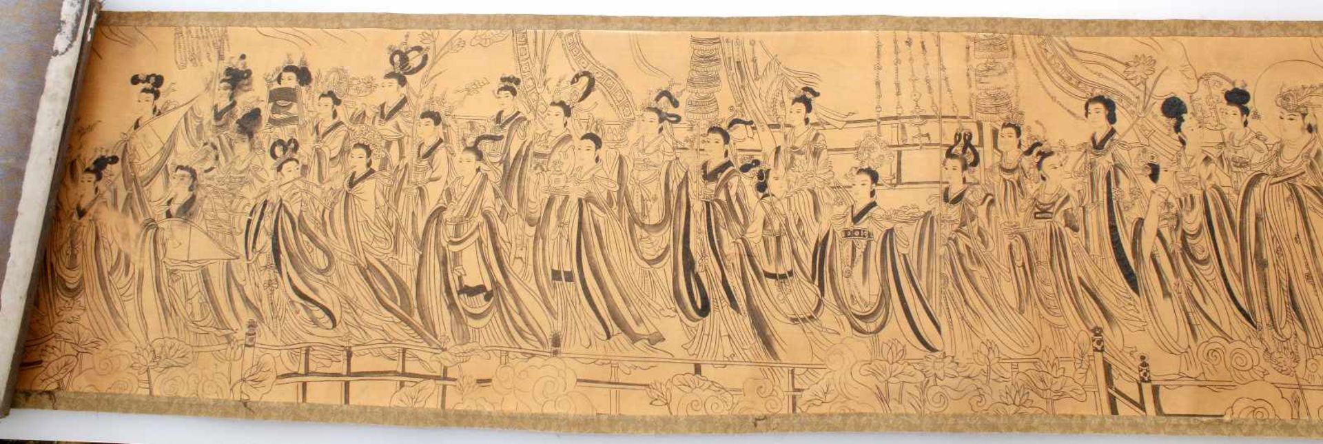 4 chinesische Rollen - Malerei, Grafiken, Kalligraphie, etc. 19. / 20. Jahrhundert 1.) Darstellung - Bild 8 aus 9
