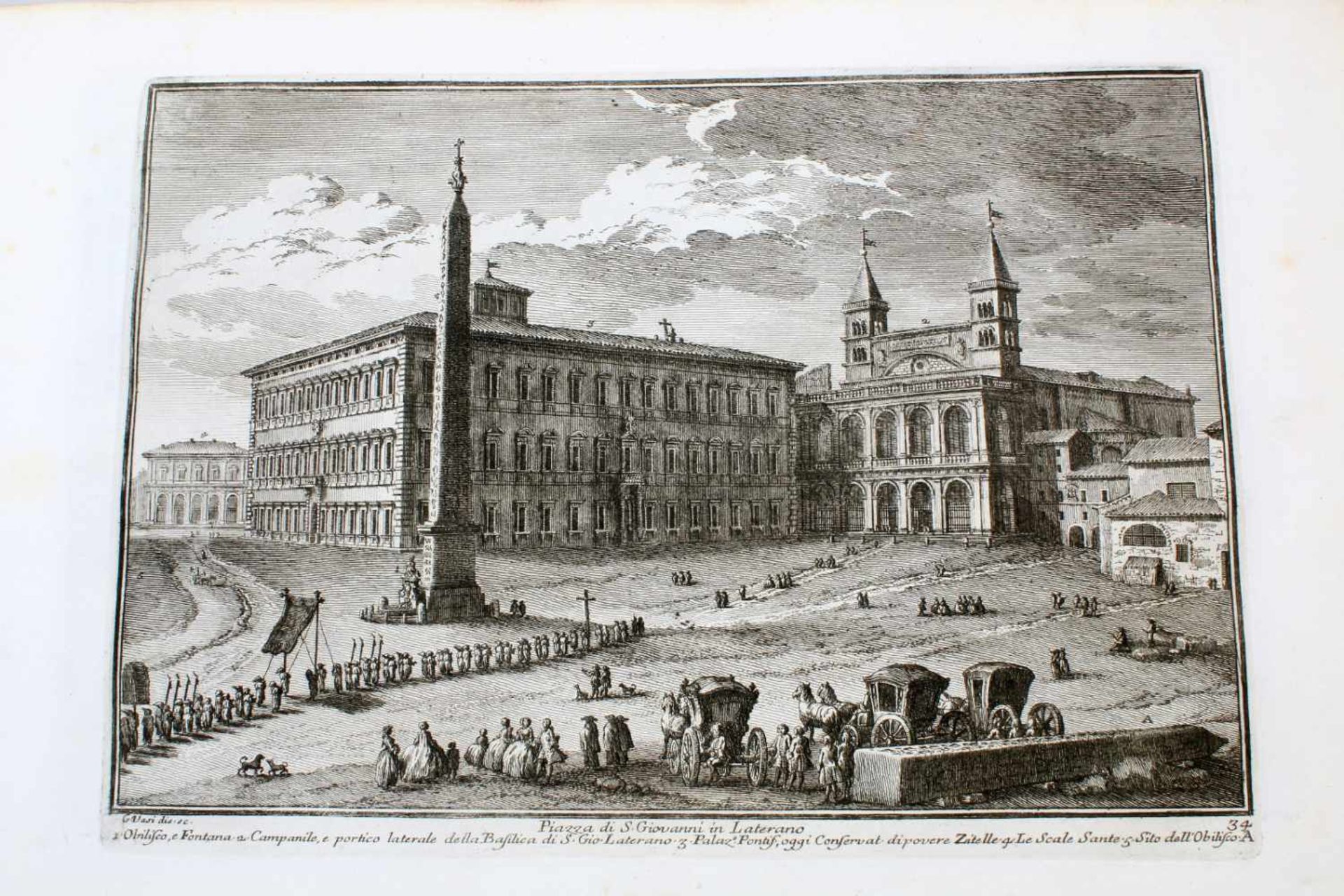 Roma - 64 Originalradierungen Ansichten von Rom - Giuseppe Vasi (1710 - 1782) Die Radierungen sind - Image 22 of 69