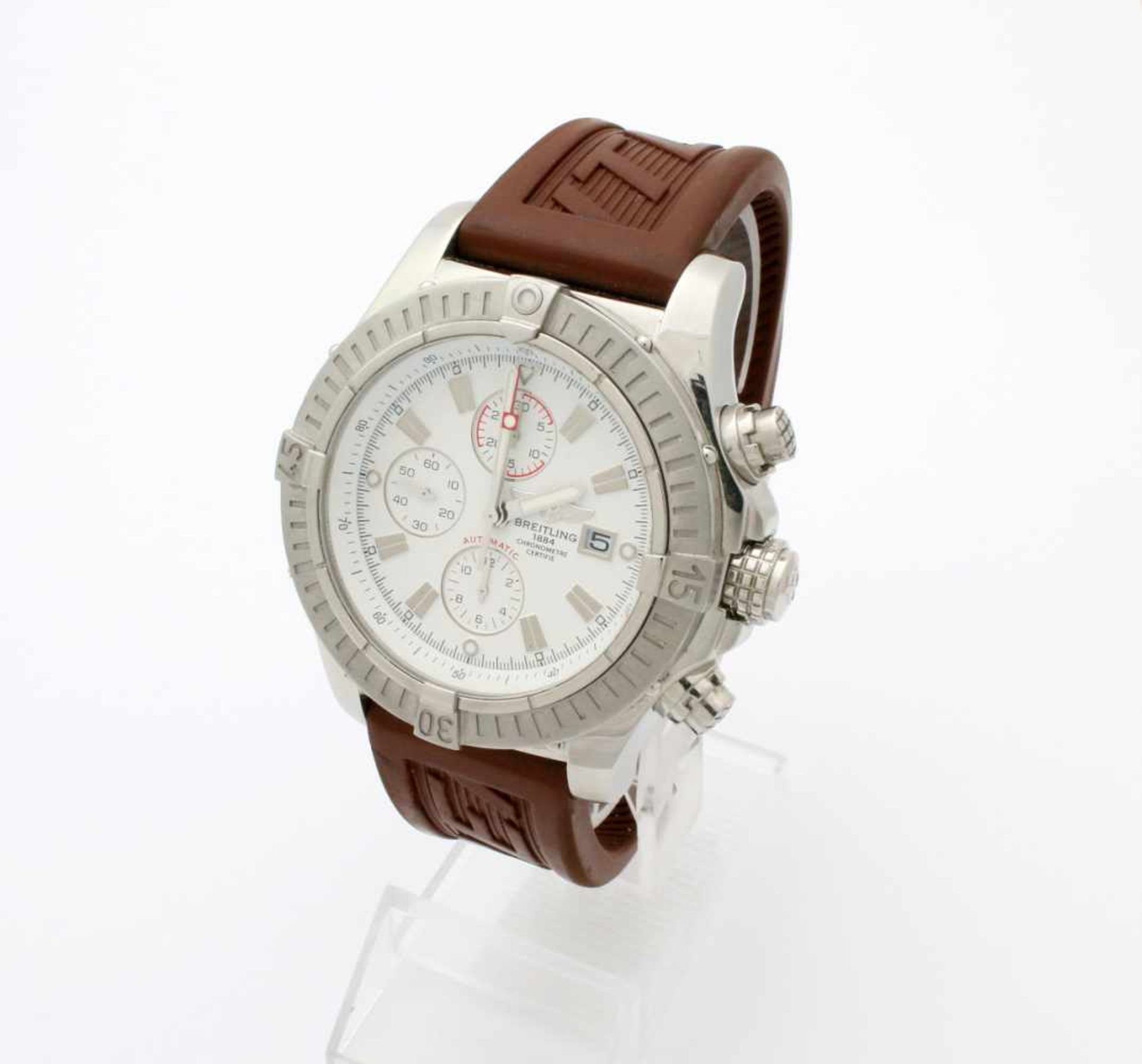 Armbanduhr Breitling Super Avenger Chronograph Automatikwerk, Edelstahlgehäuse, Ø 54 mm inkl. Krone, - Image 5 of 8