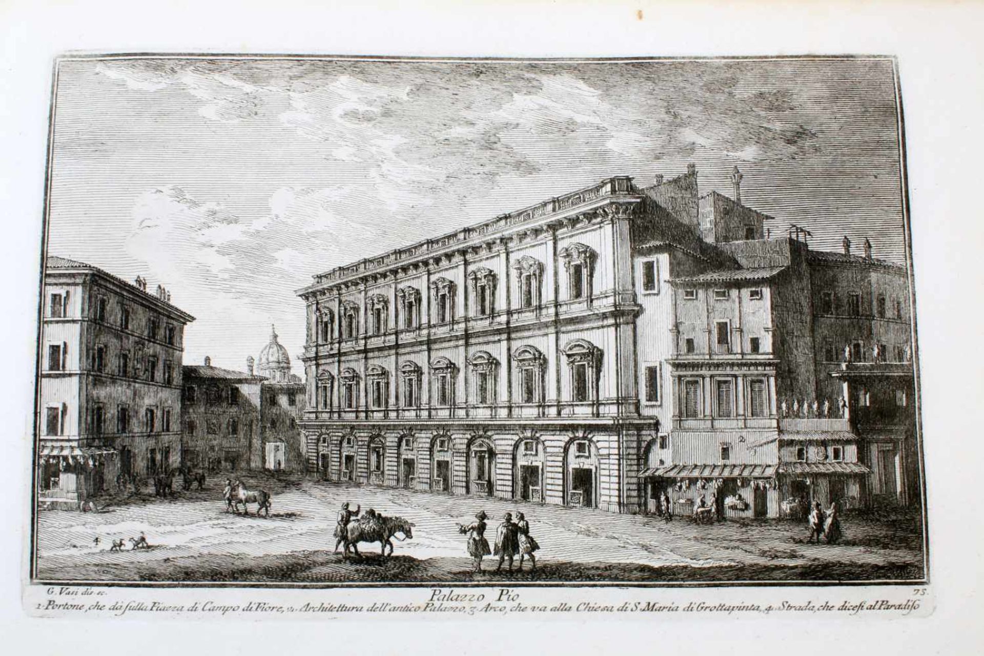 Roma - 64 Originalradierungen Ansichten von Rom - Giuseppe Vasi (1710 - 1782) Die Radierungen sind - Image 45 of 69