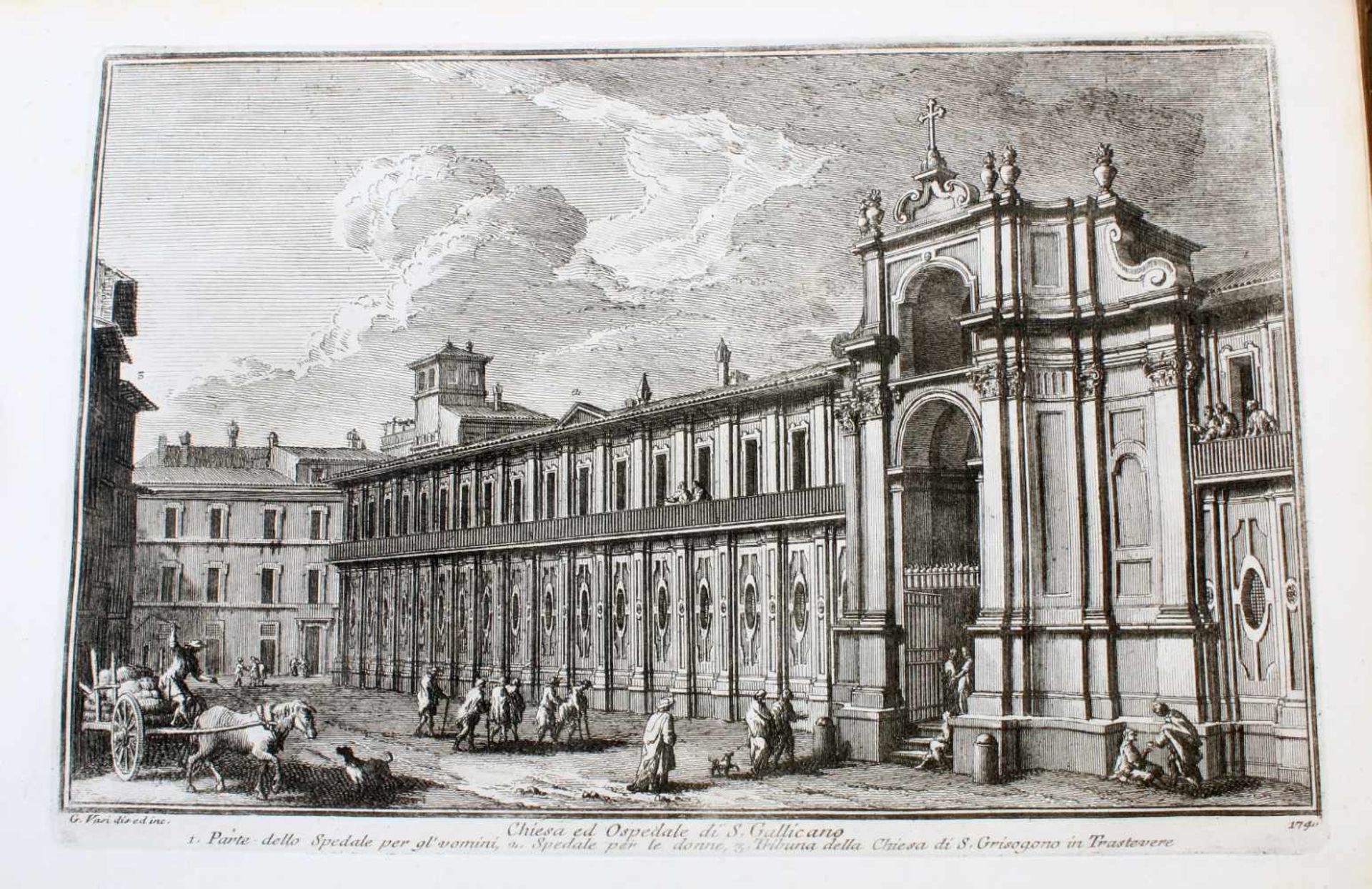 Roma - 64 Originalradierungen Ansichten von Rom - Giuseppe Vasi (1710 - 1782) Die Radierungen sind - Image 38 of 69