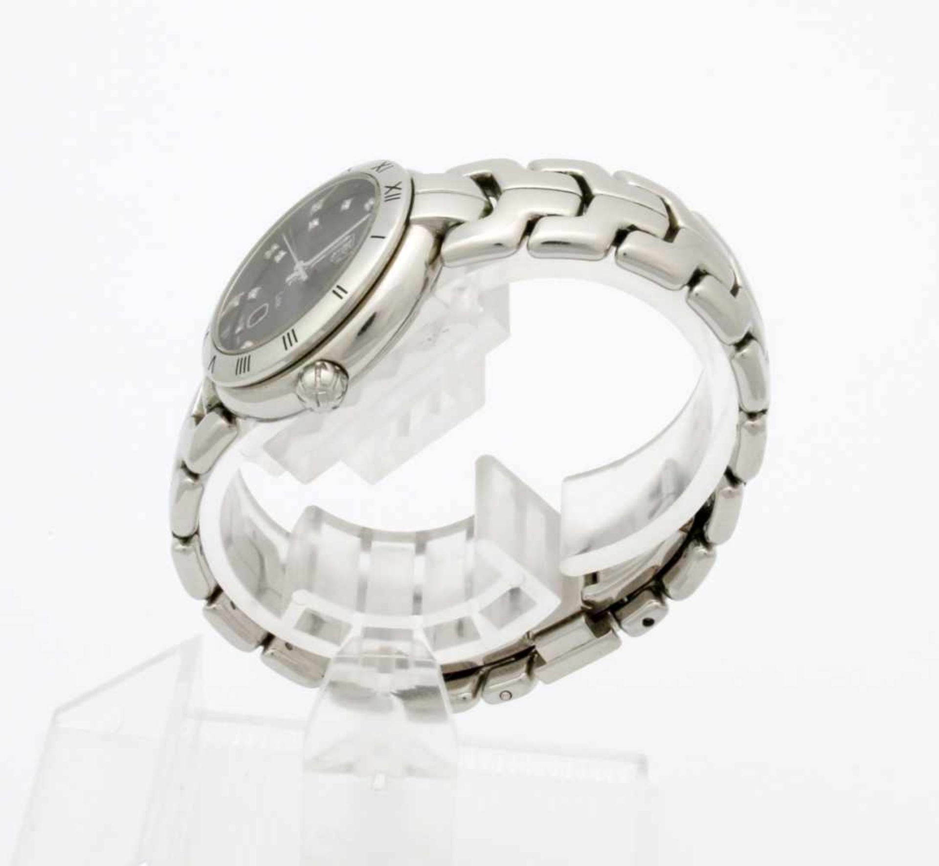 Armbanduhr TAG HEUER Link Ladies mit Brillanten Quarzwerk, Edelstahlgehäuse, Ø 29 mm, schwarzes - Bild 6 aus 7