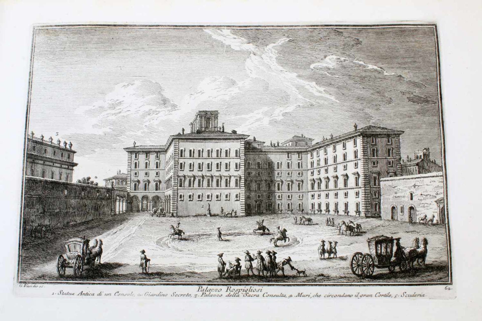Roma - 64 Originalradierungen Ansichten von Rom - Giuseppe Vasi (1710 - 1782) Die Radierungen sind - Image 47 of 69