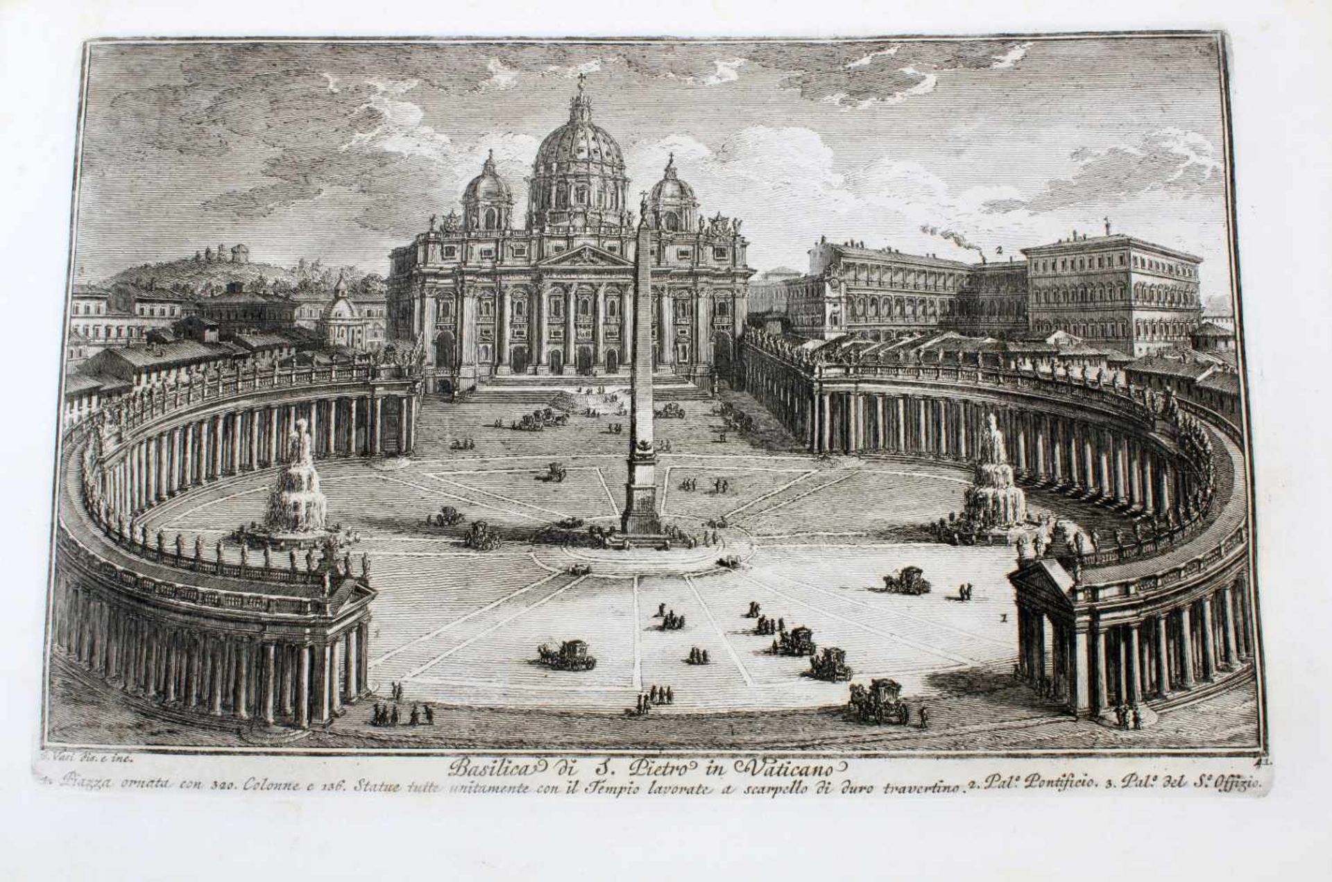 Roma - 64 Originalradierungen Ansichten von Rom - Giuseppe Vasi (1710 - 1782) Die Radierungen sind - Image 20 of 69