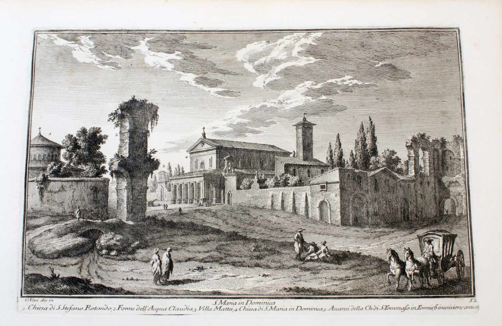 Roma - 64 Originalradierungen Ansichten von Rom - Giuseppe Vasi (1710 - 1782) Die Radierungen sind - Image 43 of 69