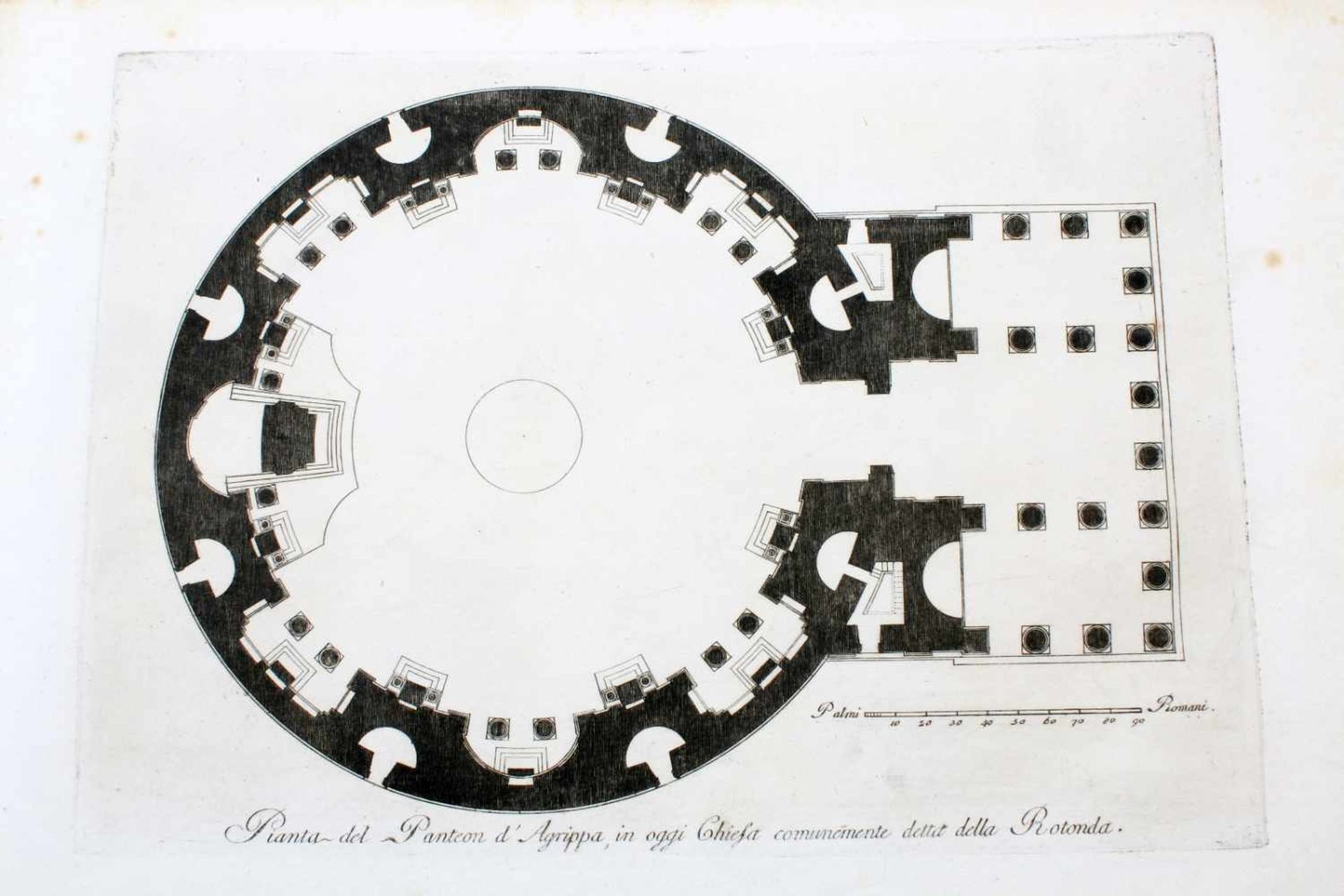 Roma - 64 Originalradierungen Ansichten von Rom - Giuseppe Vasi (1710 - 1782) Die Radierungen sind - Image 24 of 69