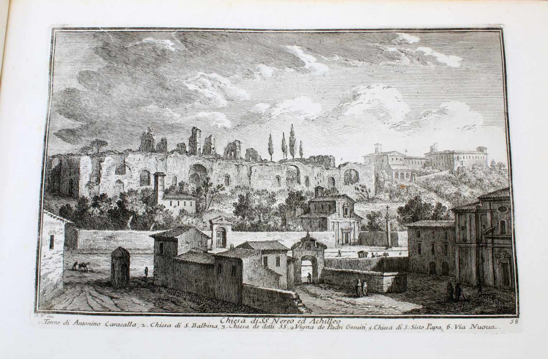Roma - 64 Originalradierungen Ansichten von Rom - Giuseppe Vasi (1710 - 1782) Die Radierungen sind - Image 39 of 69