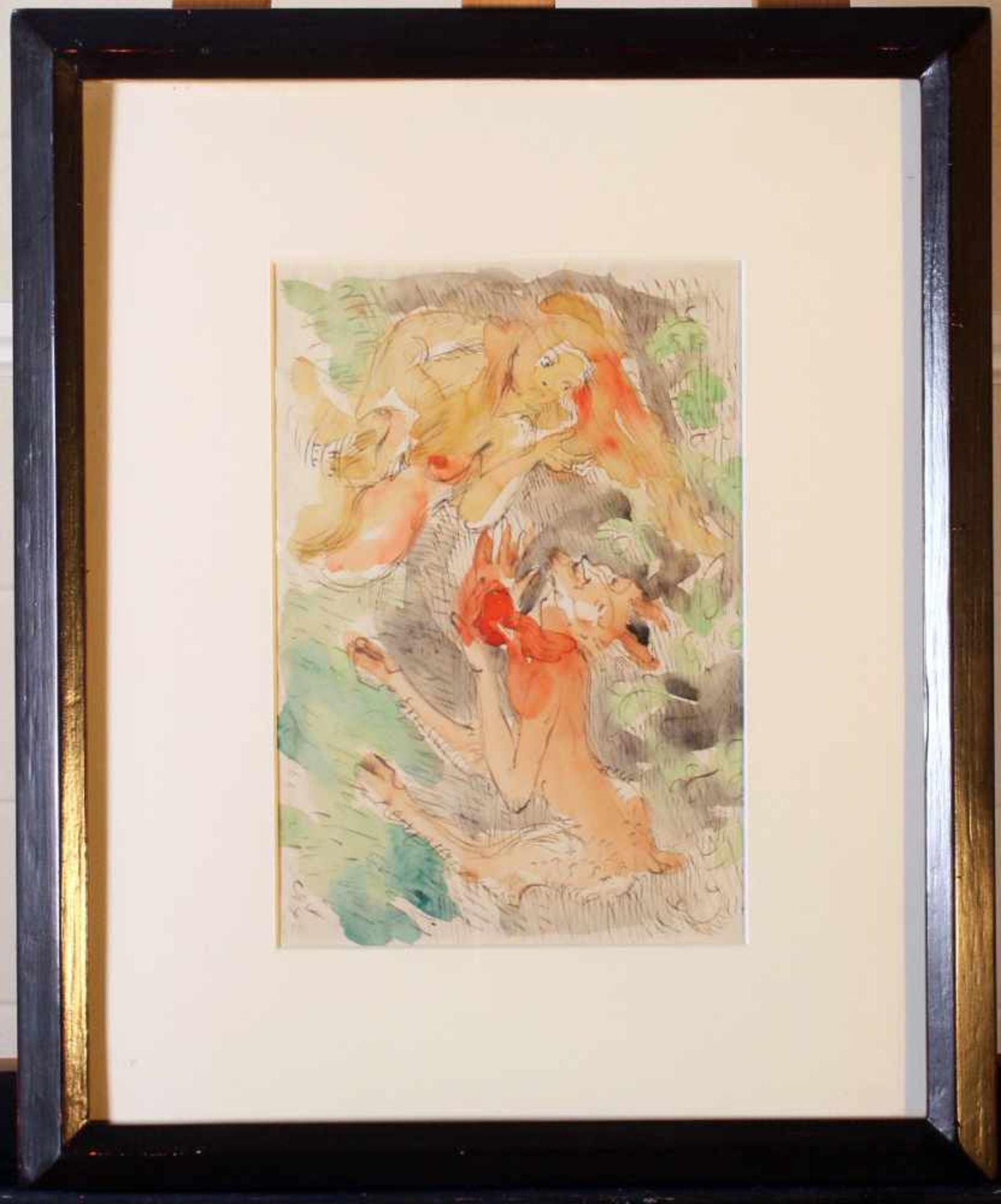 "Der Teufel und die Jungfrau" - Kurt Scheele (1905-1944) Aquarell und Tusche auf Papier, unten links - Bild 2 aus 4