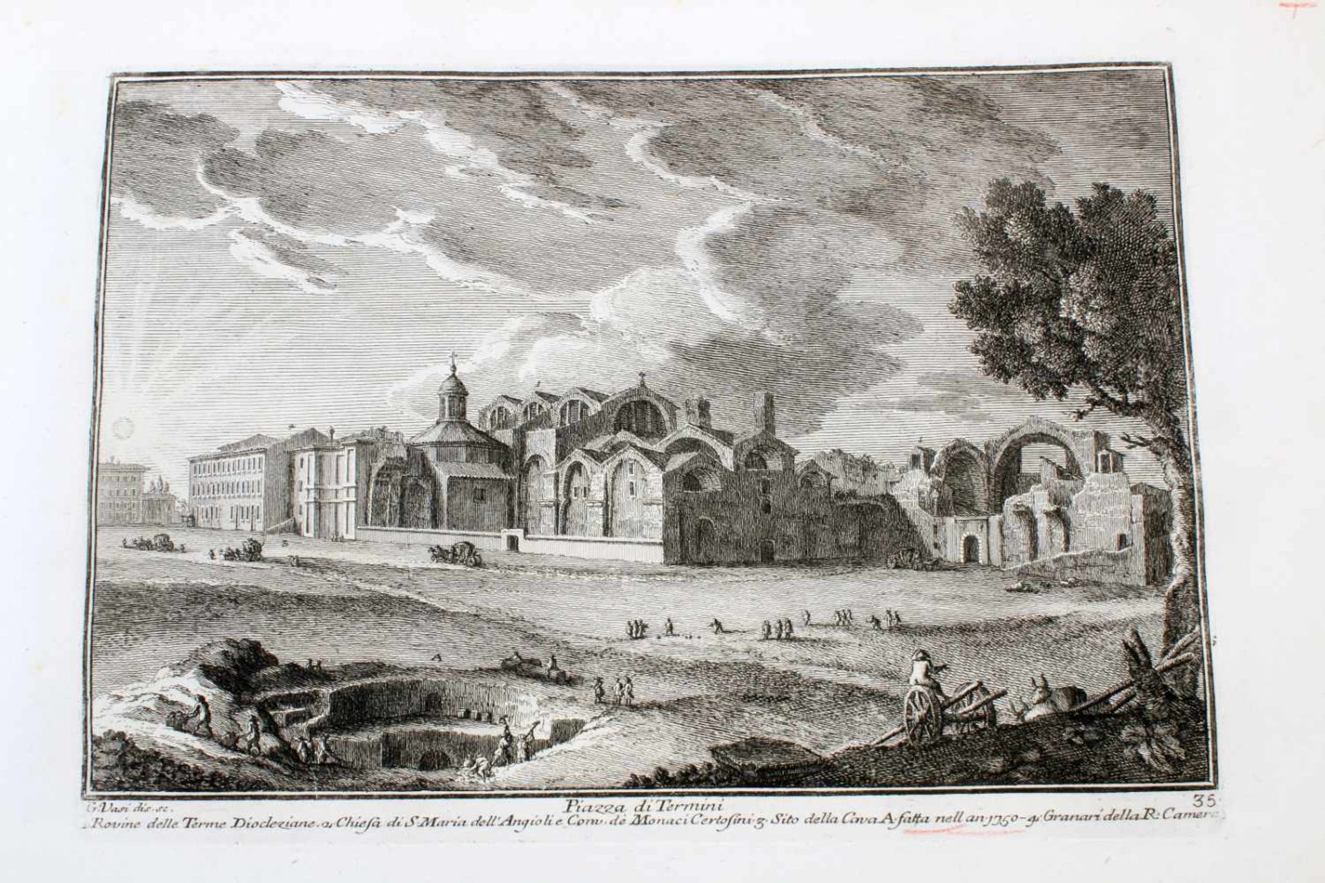 Roma - 64 Originalradierungen Ansichten von Rom - Giuseppe Vasi (1710 - 1782) Die Radierungen sind - Bild 32 aus 69