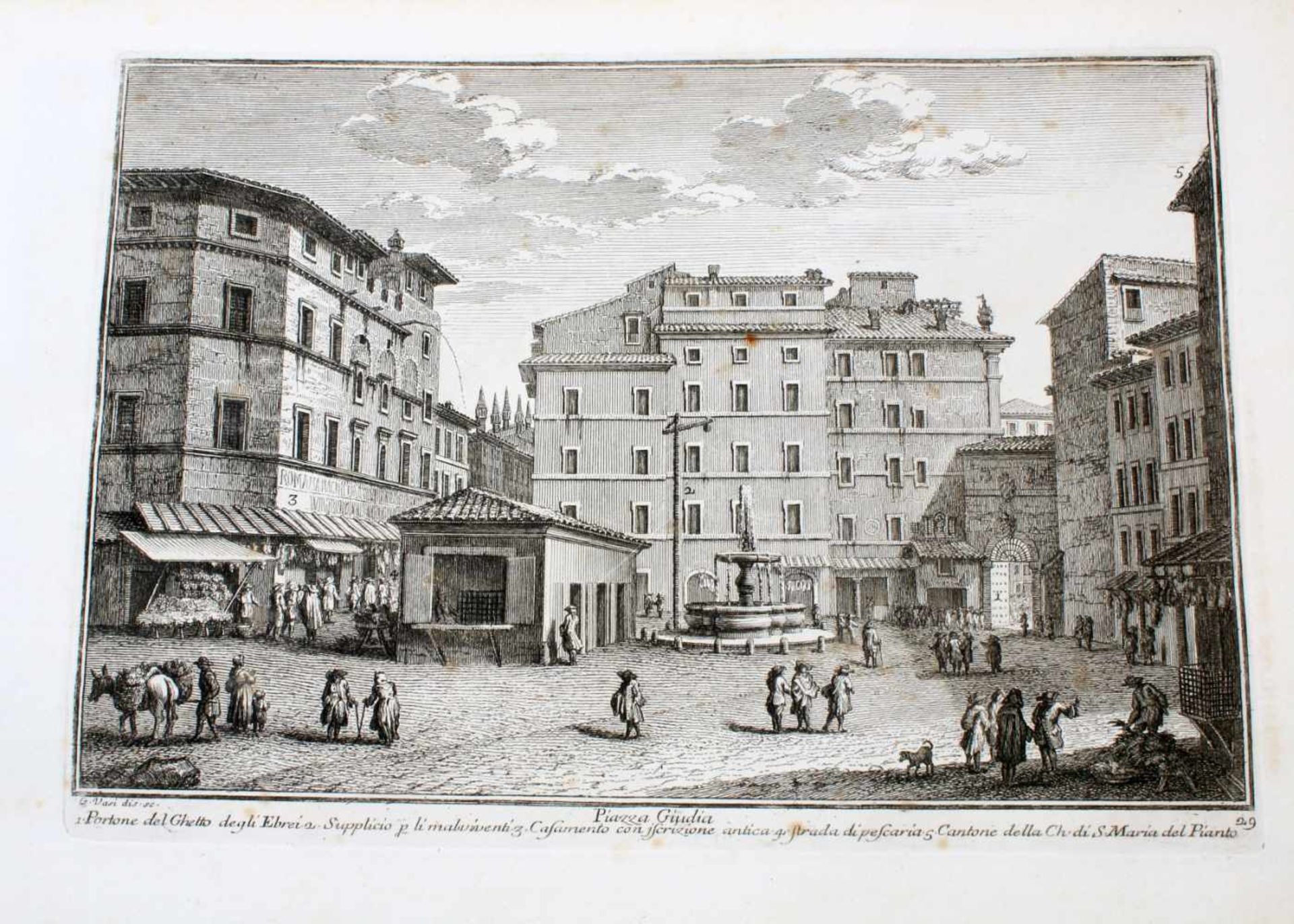 Roma - 64 Originalradierungen Ansichten von Rom - Giuseppe Vasi (1710 - 1782) Die Radierungen sind - Image 15 of 69