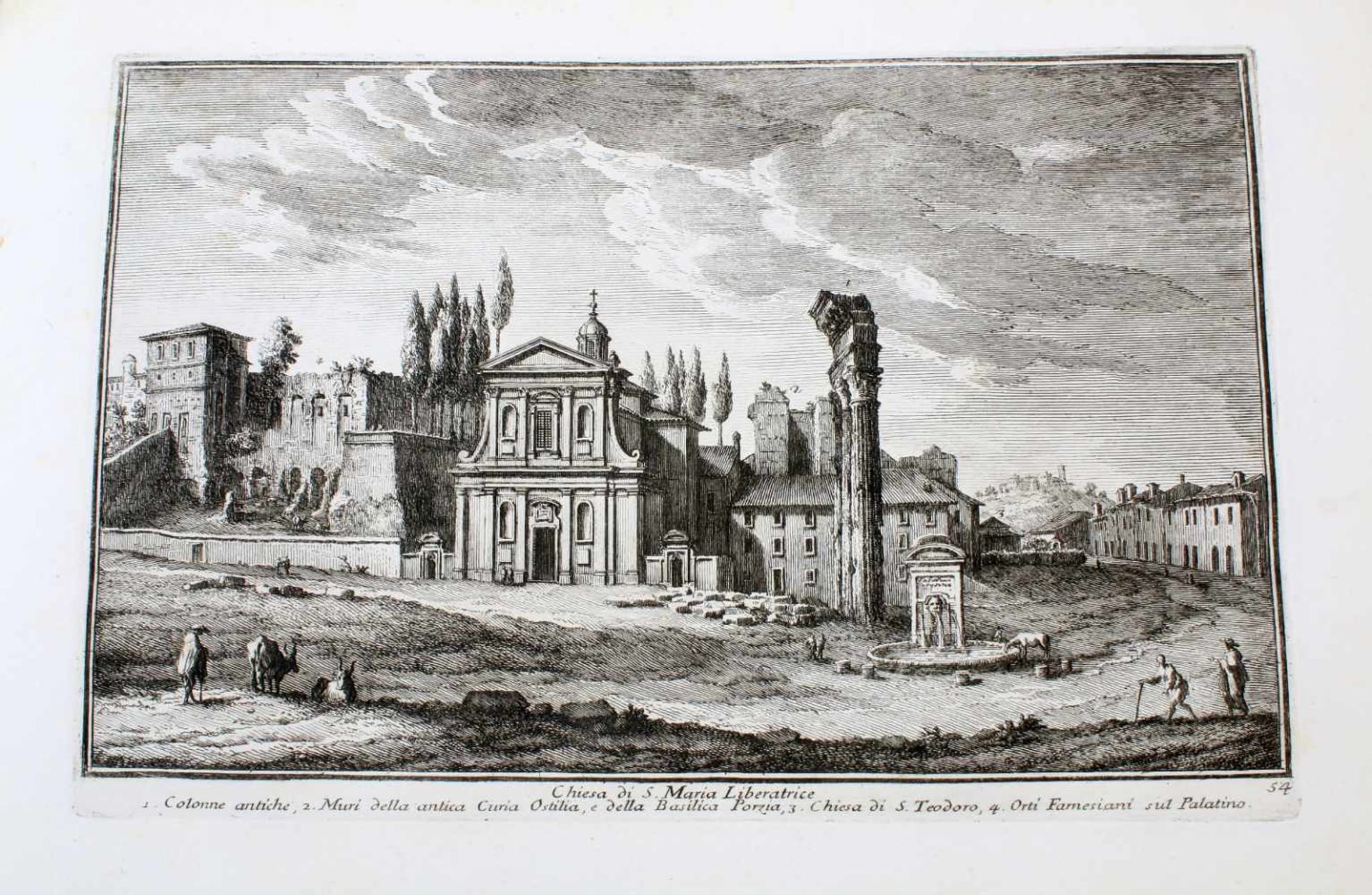 Roma - 64 Originalradierungen Ansichten von Rom - Giuseppe Vasi (1710 - 1782) Die Radierungen sind - Image 42 of 69