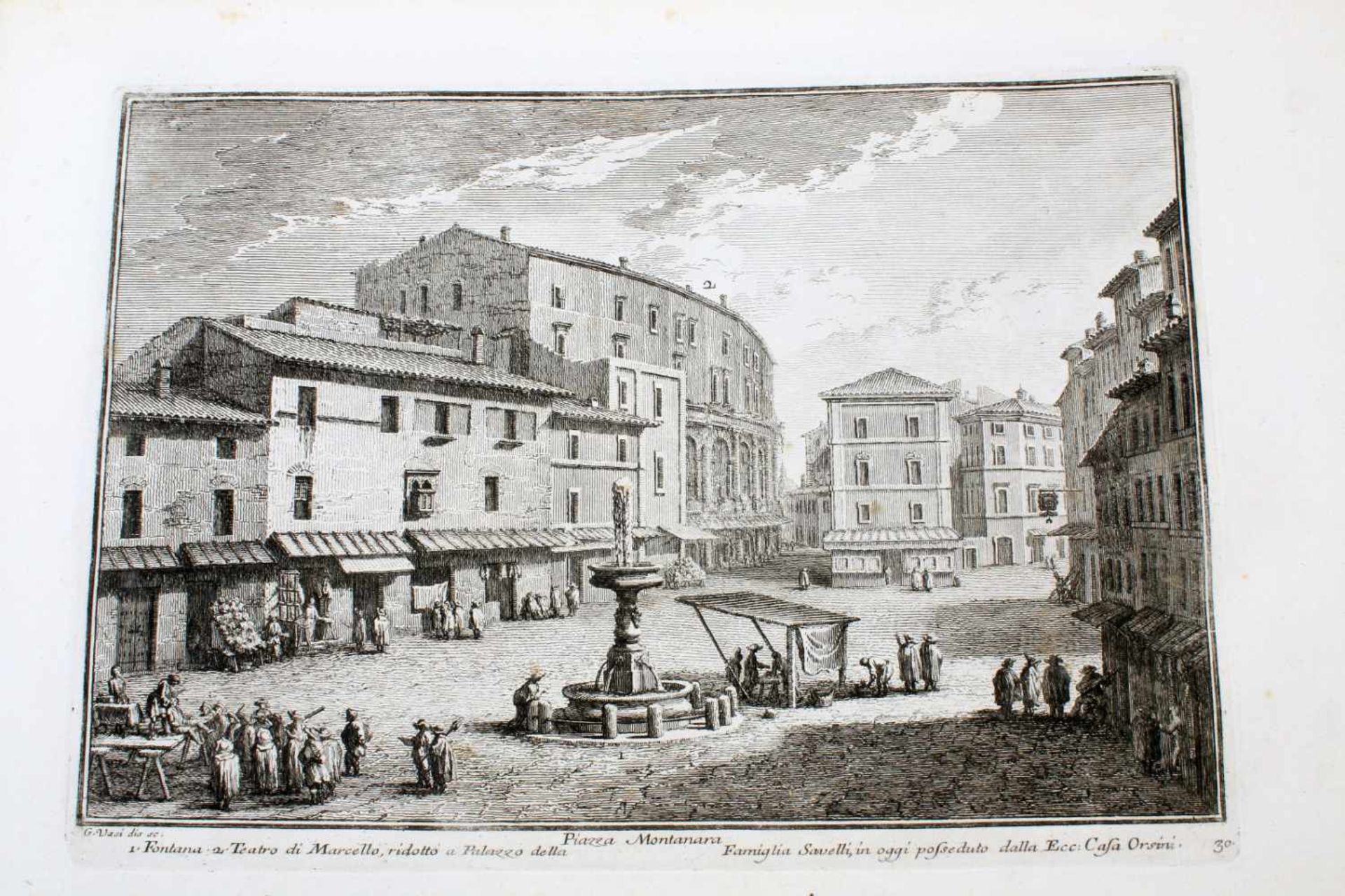 Roma - 64 Originalradierungen Ansichten von Rom - Giuseppe Vasi (1710 - 1782) Die Radierungen sind - Image 12 of 69