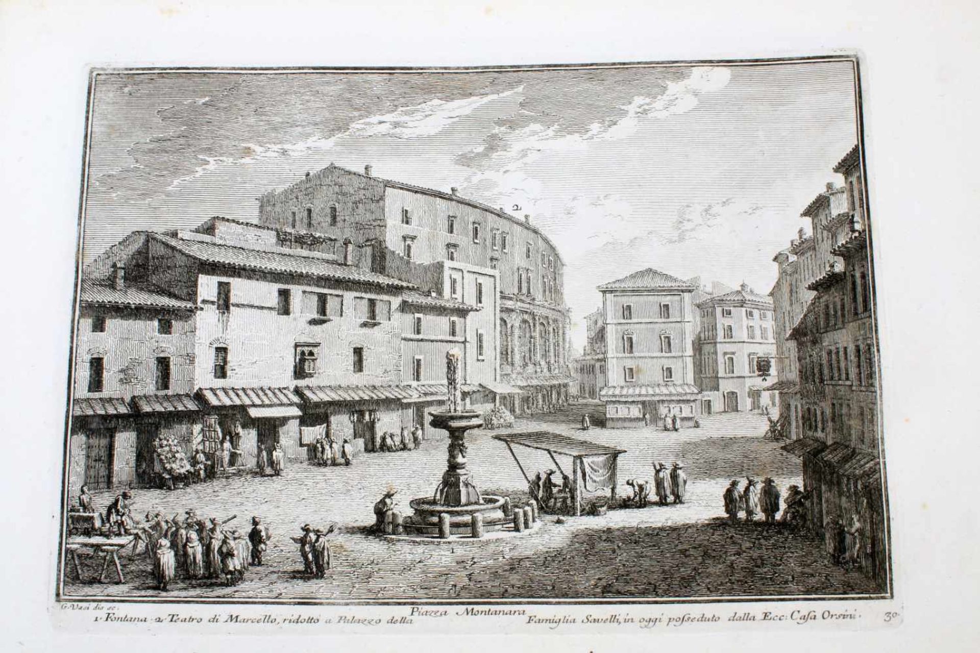 Roma - 64 Originalradierungen Ansichten von Rom - Giuseppe Vasi (1710 - 1782) Die Radierungen sind - Bild 12 aus 69