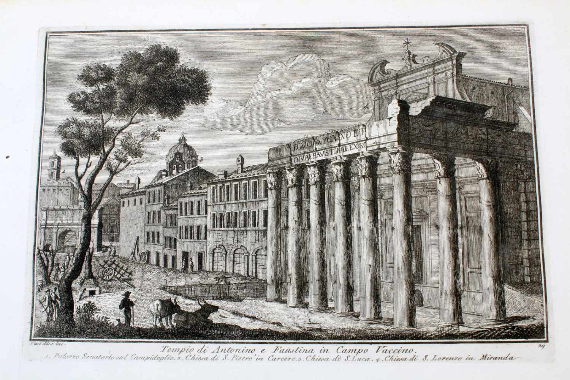 Roma - 64 Originalradierungen Ansichten von Rom - Giuseppe Vasi (1710 - 1782) Die Radierungen sind - Image 34 of 69