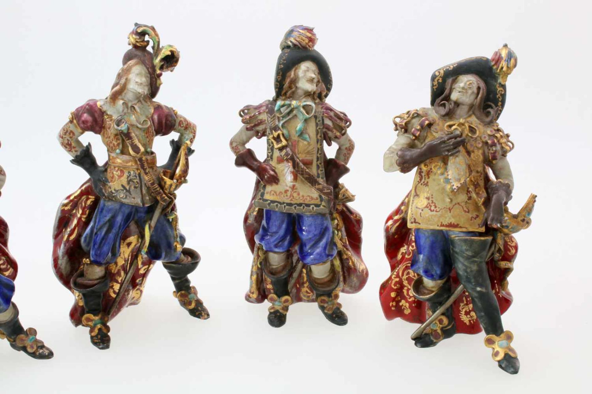 Keramikfiguren - "Die 4 Musketiere" - Eugenio Pattarino (1885-1971)Keramik nach dem Entwurf des - Bild 2 aus 4