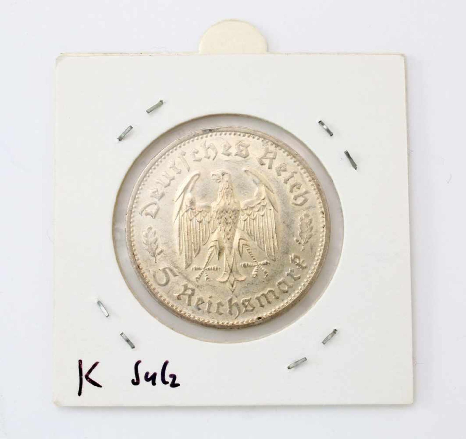 5 Reichsmark - Sondermünze Schiller 1934Silbermünze, Spiegelglanz, Ø 29,1 mm, noch - Bild 2 aus 2