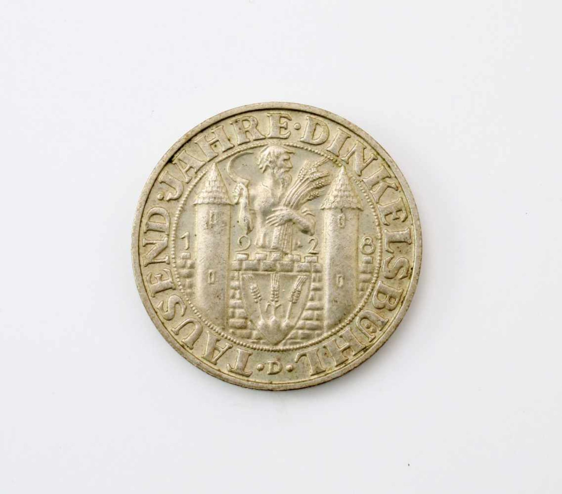 3 Reichsmark "1000 Jahre Dinkelsbühl" 1928Silbermünze, vorzügliche Erhaltung, D. - Bild 2 aus 2