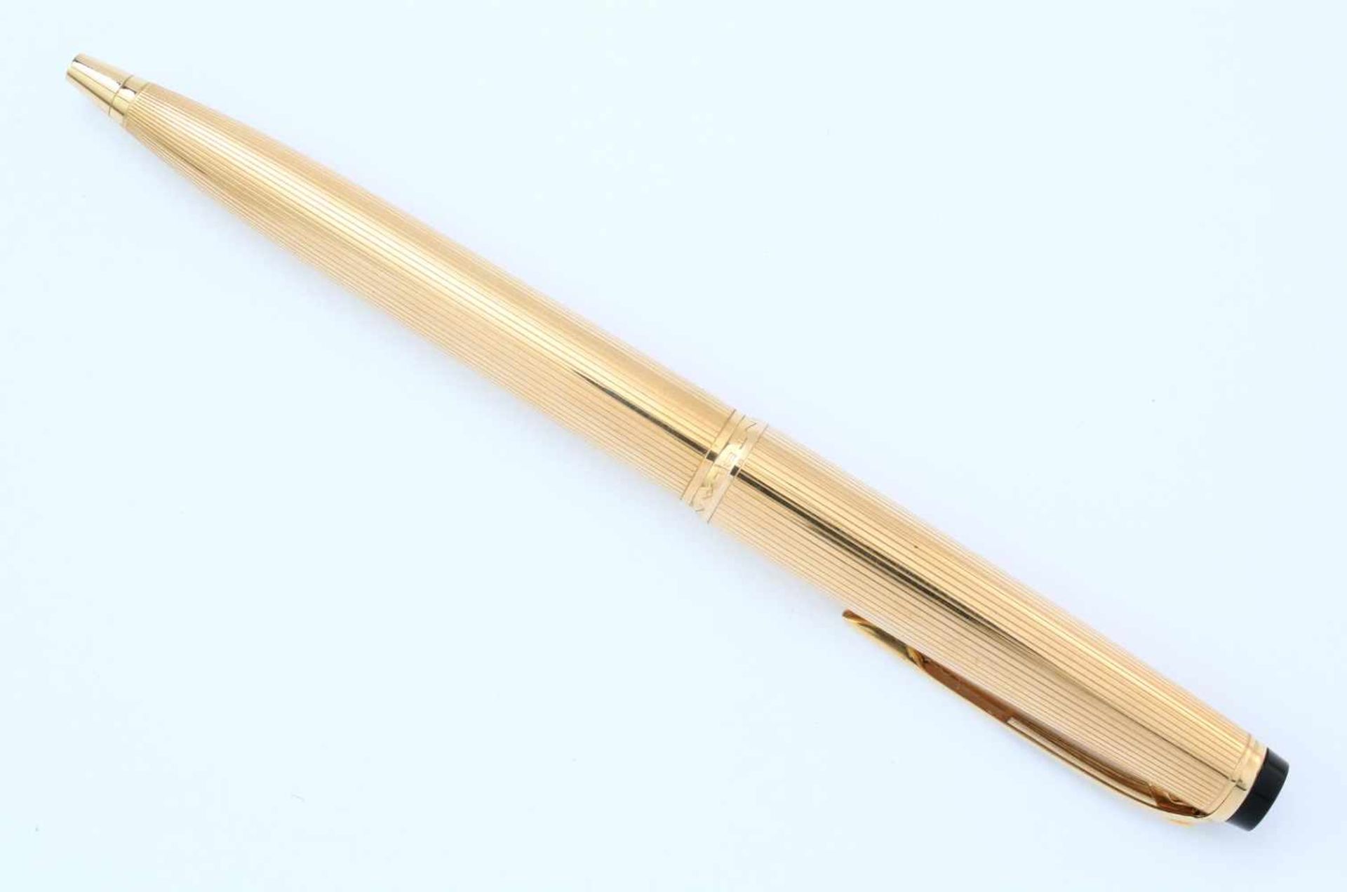 Goldener Kugelschreiber Montblanc Nr. 98Keine Gebrauchsspuren, Mine fehlt, seitlich signiert " - Bild 5 aus 6
