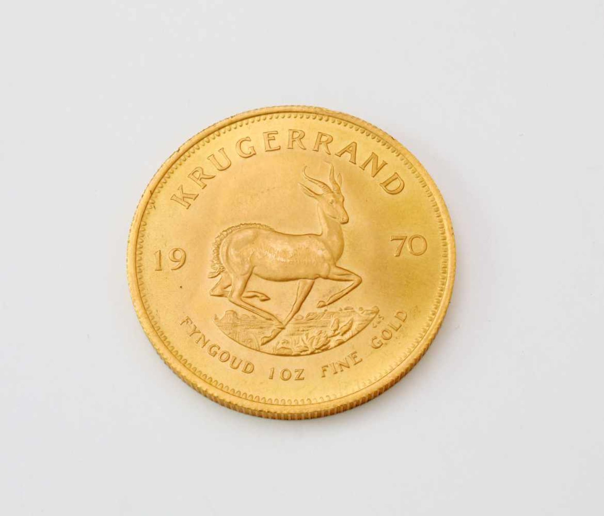 1 Krügerrand Gold 1970Bestzustand, 916er Gold, 33,9 g., 1 Unze Feingold als Anlage. (Nur 10% - Bild 2 aus 2