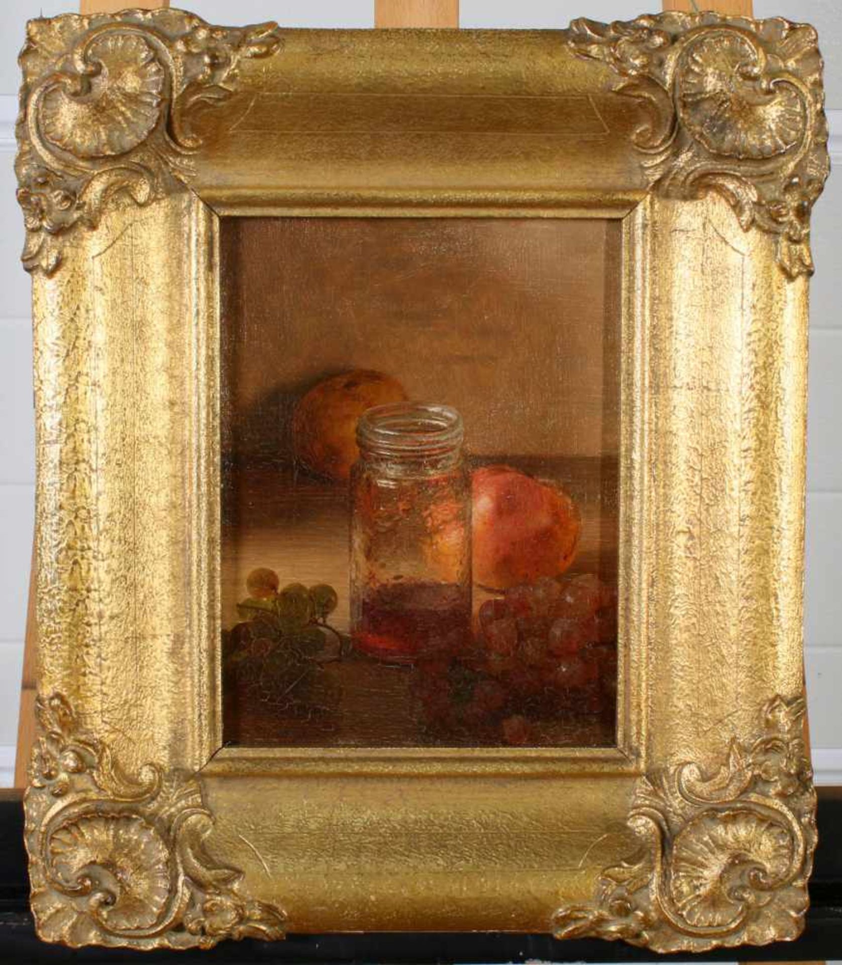 "Stillleben mit Glas und Früchten" - Carl Fleischmann (1853-1936)Öl auf Leinwand, unten links - Bild 2 aus 3