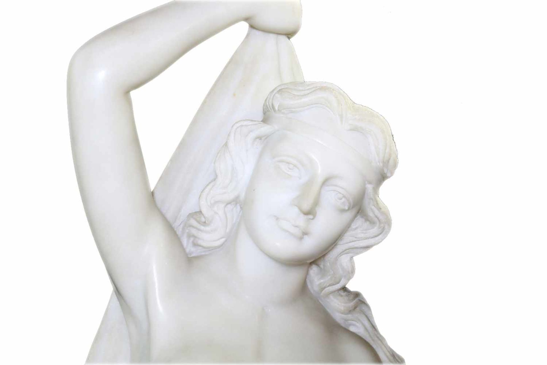 Große Marmorfigur - "Allegorie des Sommers"Weiblicher Halbakt aus weißem Carrara Marmor. In der - Bild 5 aus 5