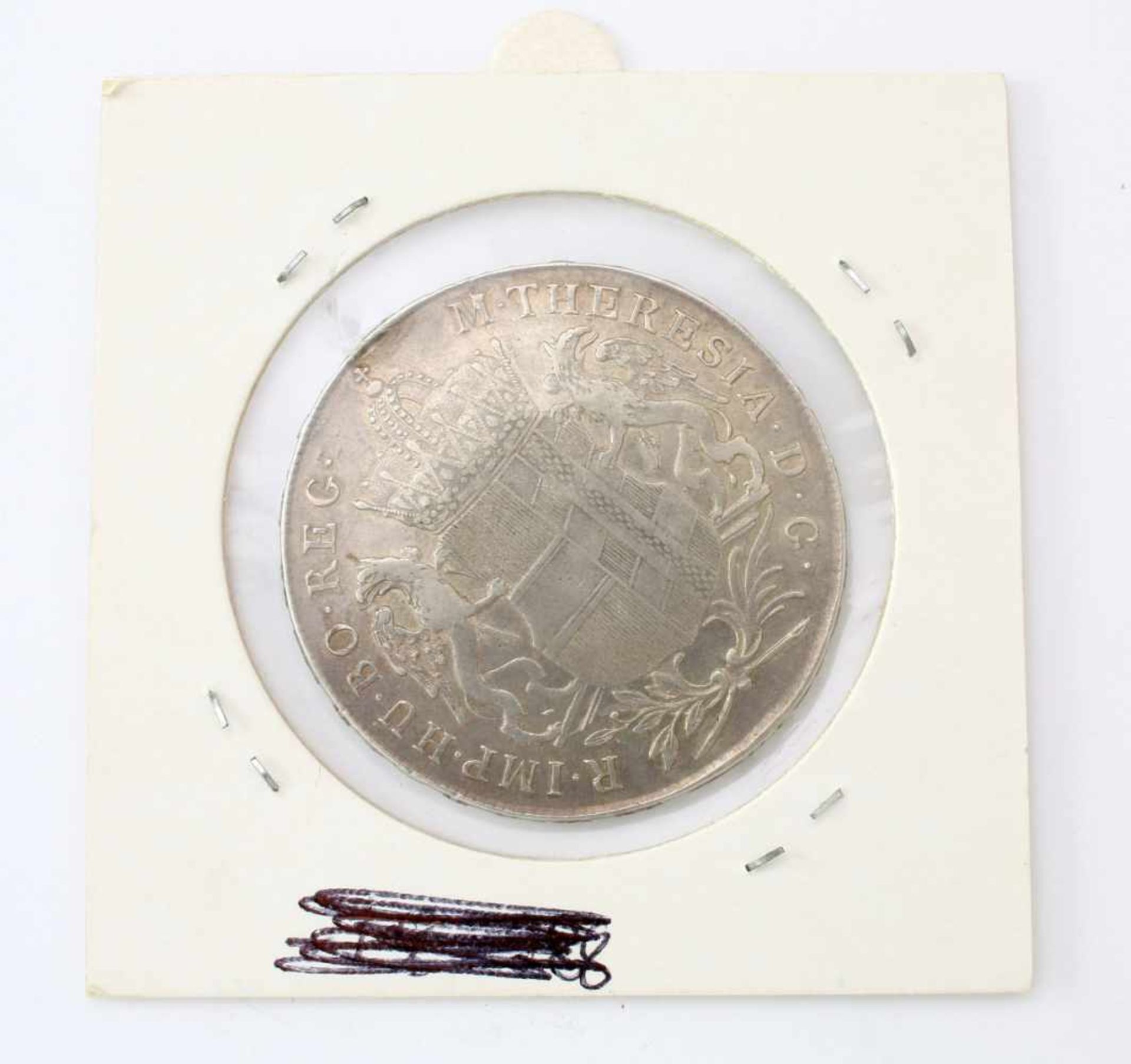 Konventionstaler 1766 "Maria Theresia"Silbermünze, Ø 40 mm, Prägestätte Günzburg, vorzüglich - Bild 2 aus 2