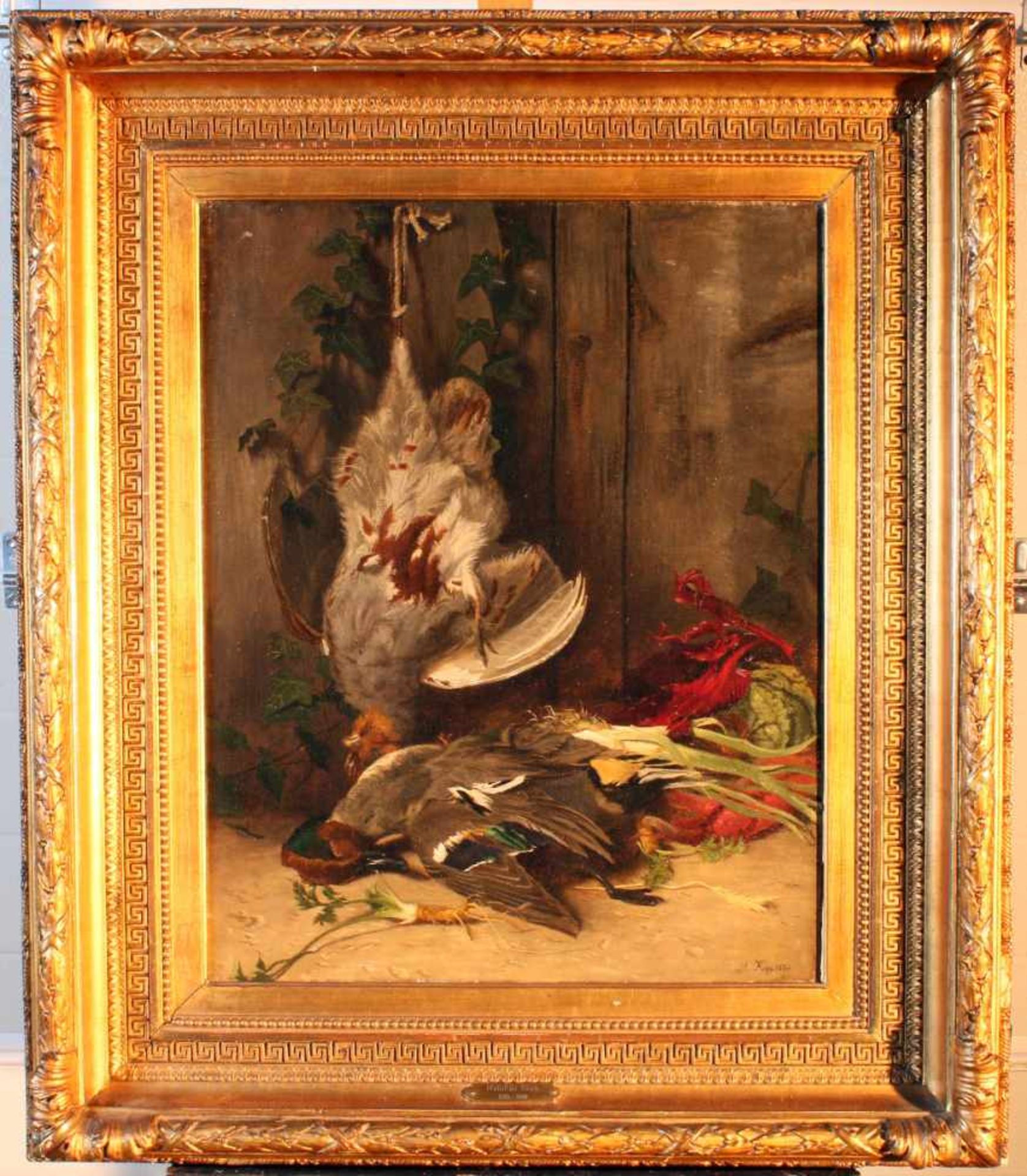 "Stillleben mit Wildenten" - Mathilde Kopp (1836-1898)Öl auf Leinwand, unten rechts signiert und - Bild 2 aus 4