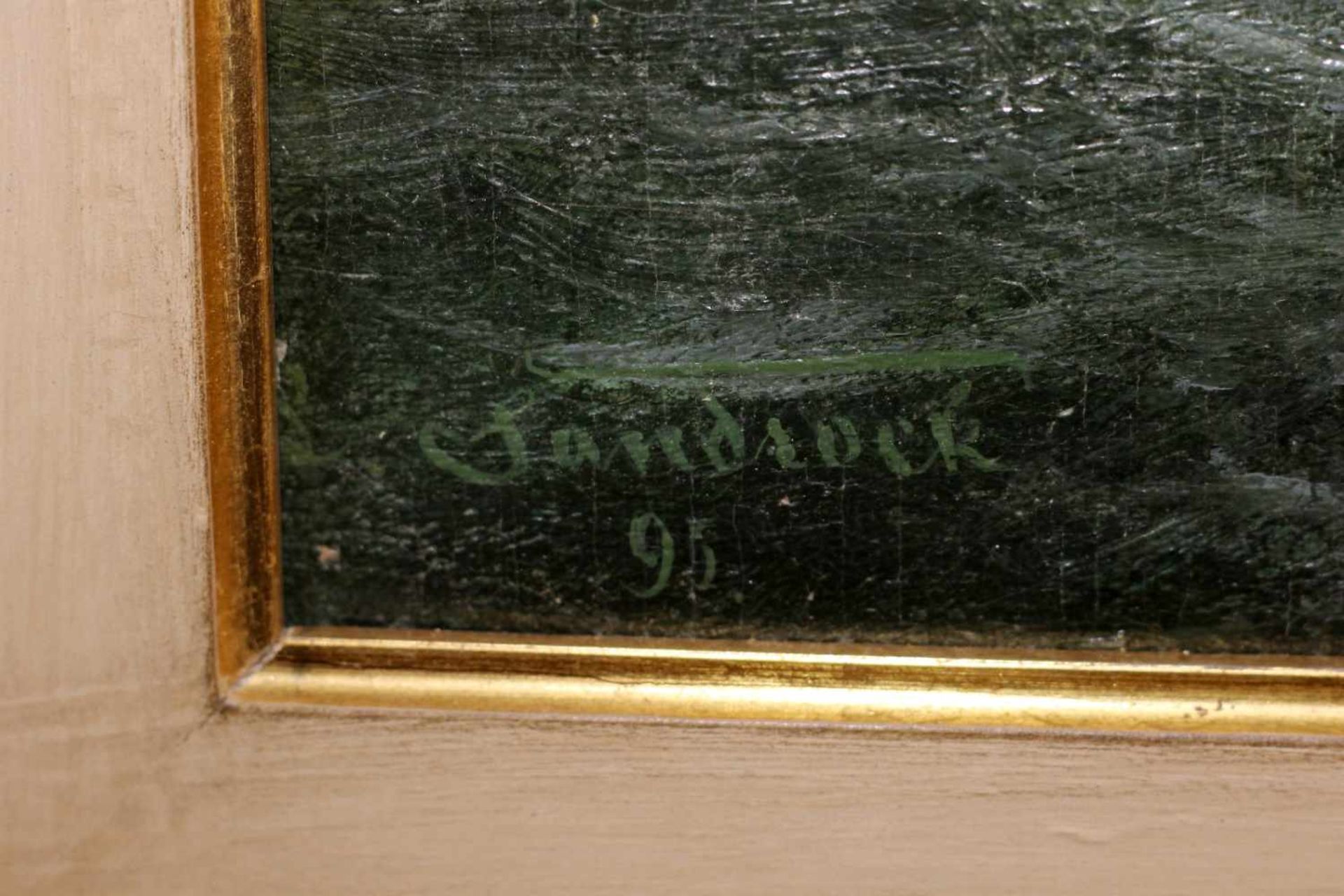 "Brigg" - Leonhard Sandrock (1867-1945)Öl auf Leinwand, unten links signiert und datiert "95". - Bild 5 aus 5