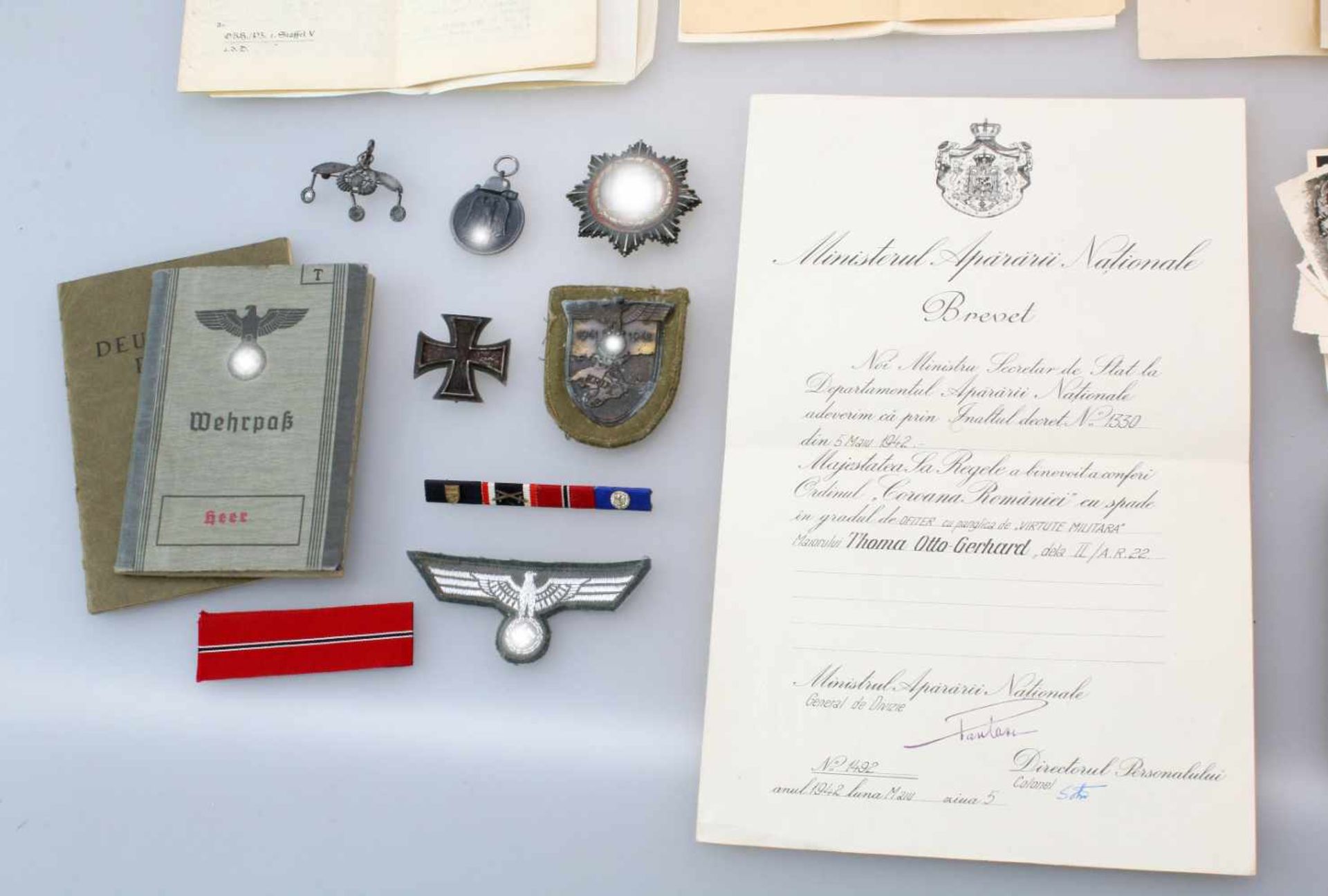 2. Weltkrieg - Deutsches Kreuz in Gold / Nachlass des Oberstleutnants der Artillerie Otto-Gerhardt - Bild 5 aus 6